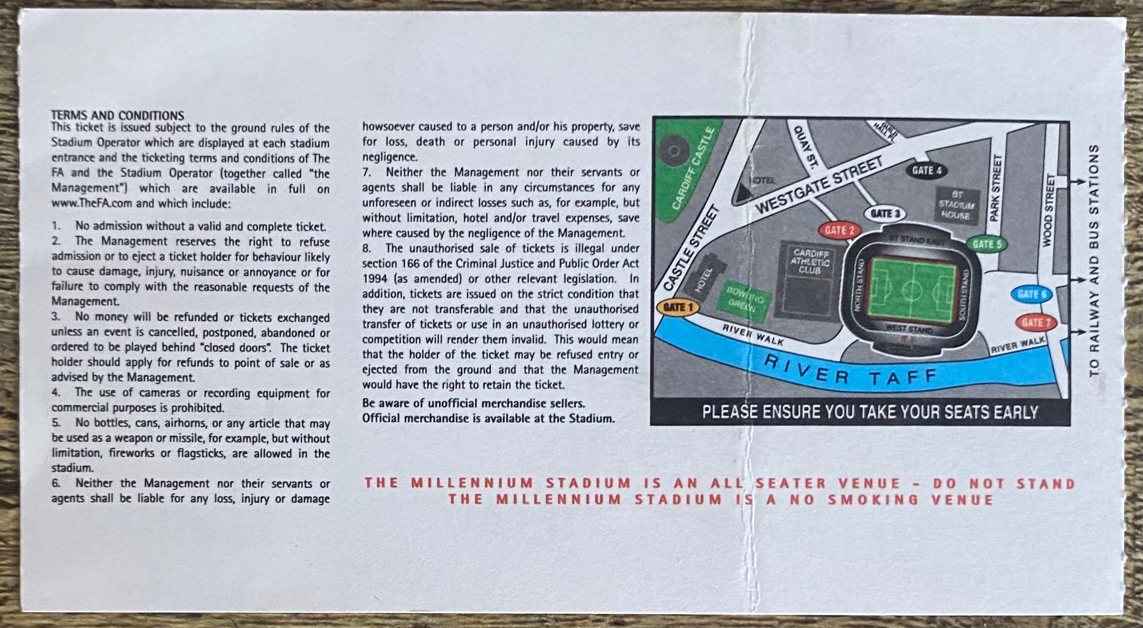 2006 ORIGINAL FA COMMUNITY SHIELD TICKET CHELSEA V LIVERPOOL @CARDIFF