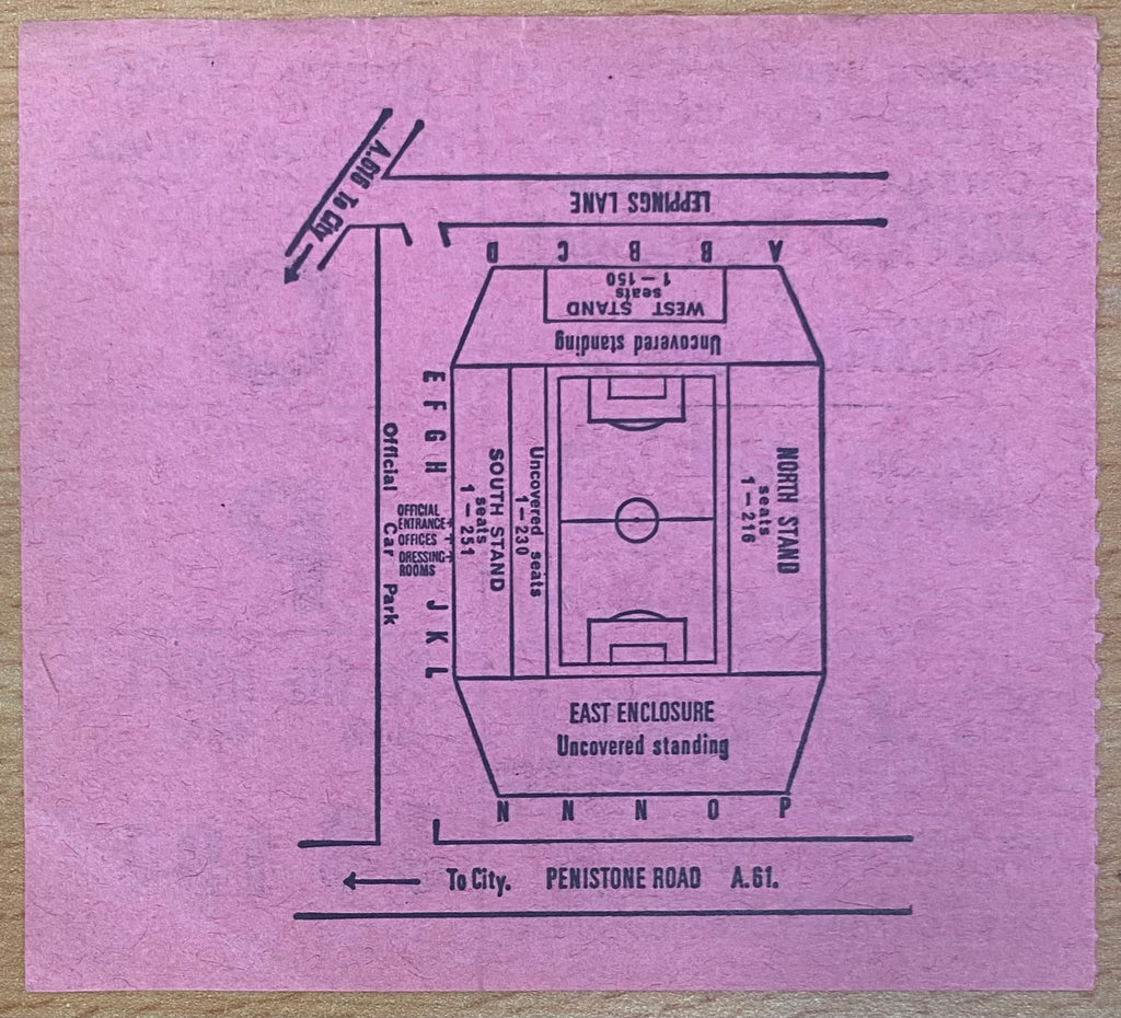 1970/71 ORIGINAL DIVISION 2 TICKET SHEFFIELD WEDNESDAY V SHEFFIELD UNITED