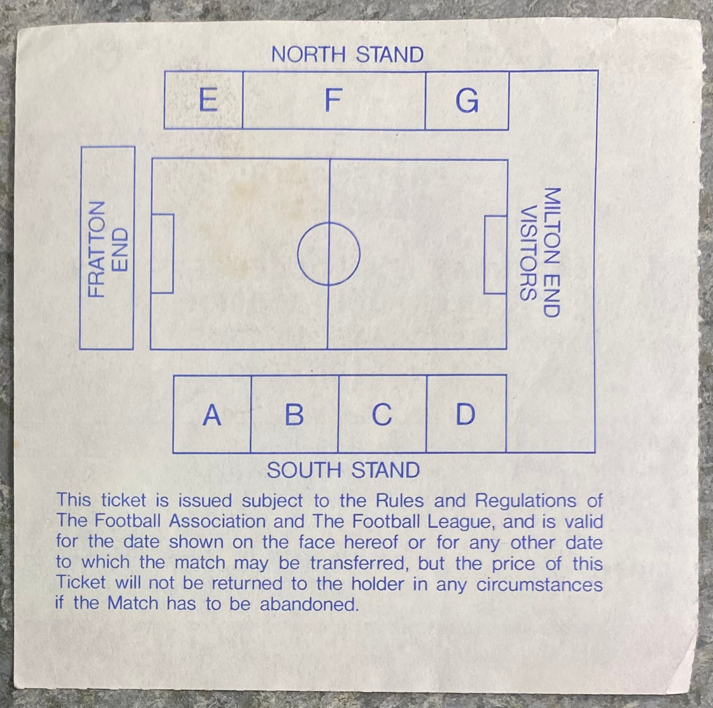 1989/90 ORIGINAL DIVISION 2 TICKET PORTSMOUTH V WATFORD