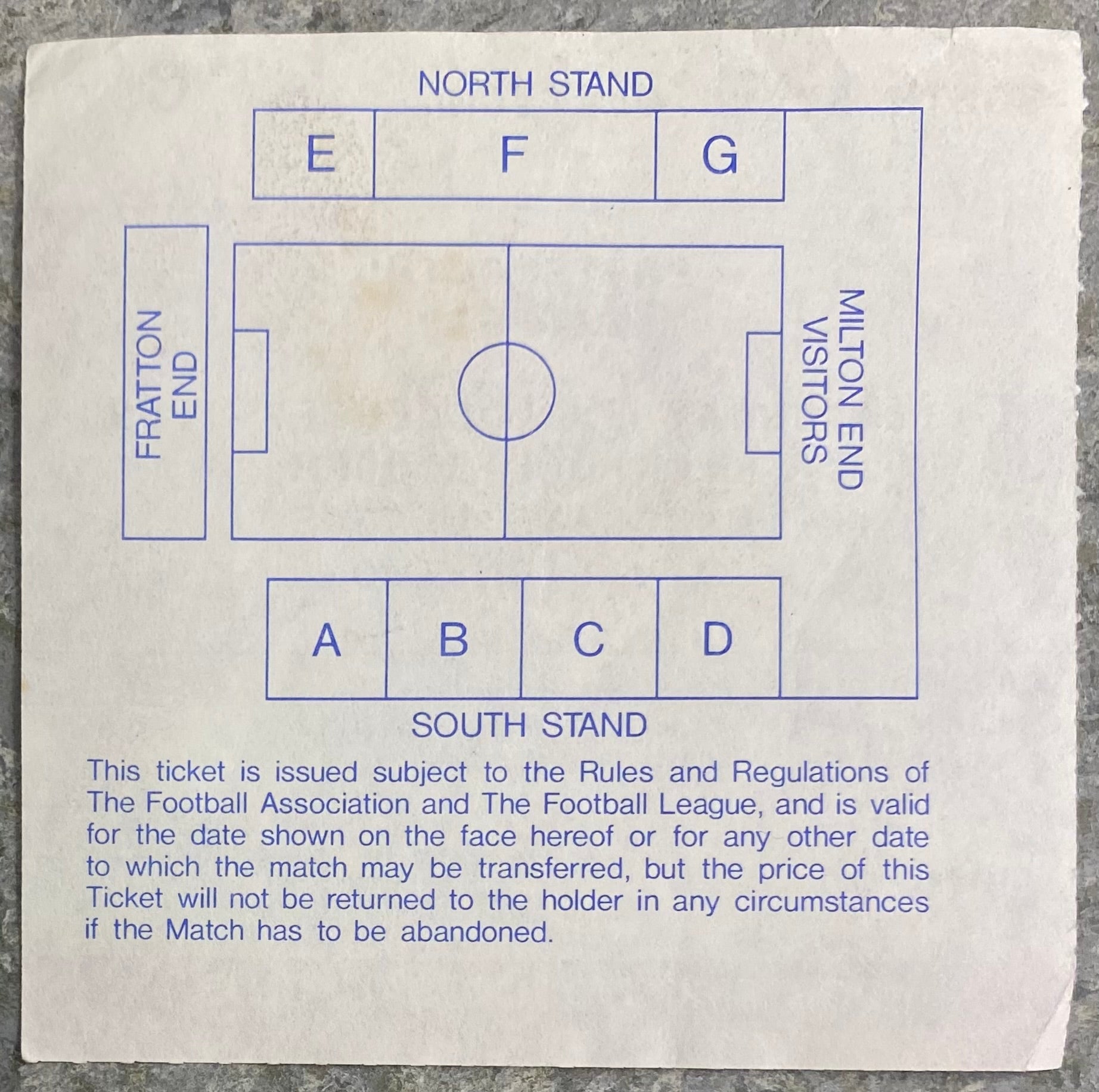 1989/90 ORIGINAL DIVISION 2 TICKET PORTSMOUTH V WATFORD