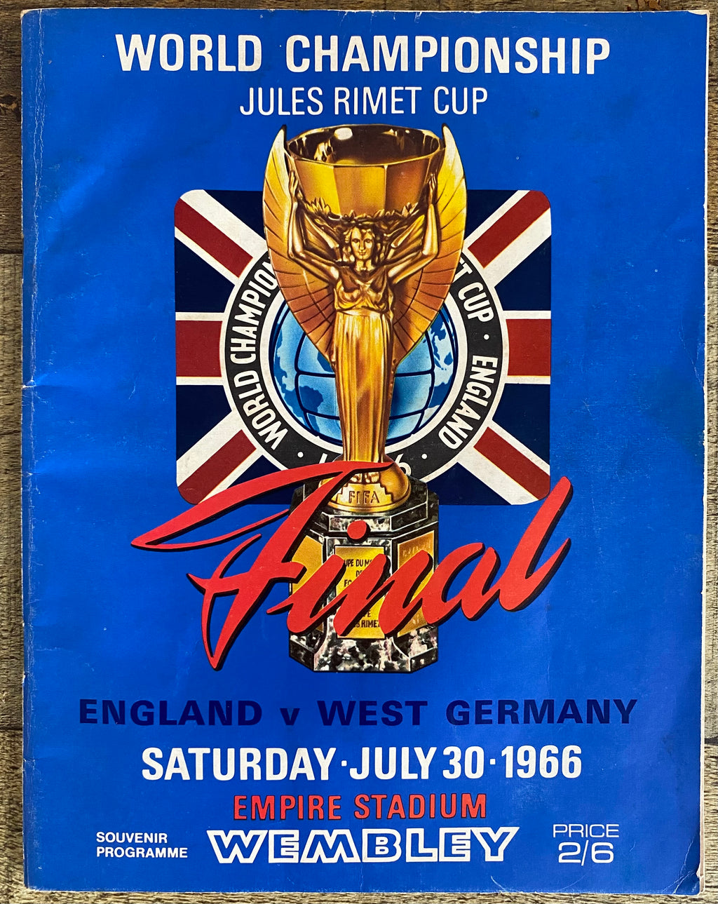 1966 WORLD CUP ORIGINAL OFFICIAL FINAL PROGRAMME ENGLAND V WEST GERMANY
