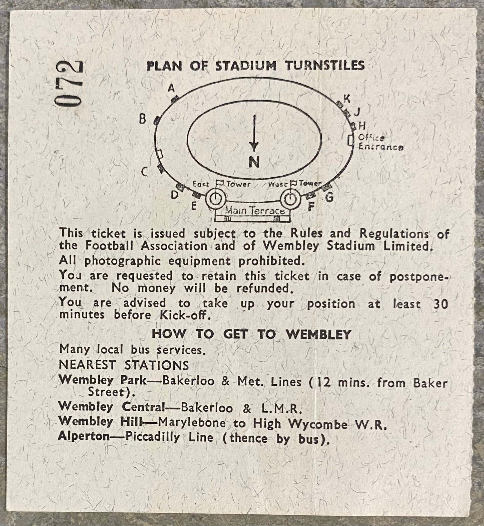1966 ORIGINAL WORLD CUP 1ST ROUND TICKET ENGLAND V MEXICO @ WEMBLEY