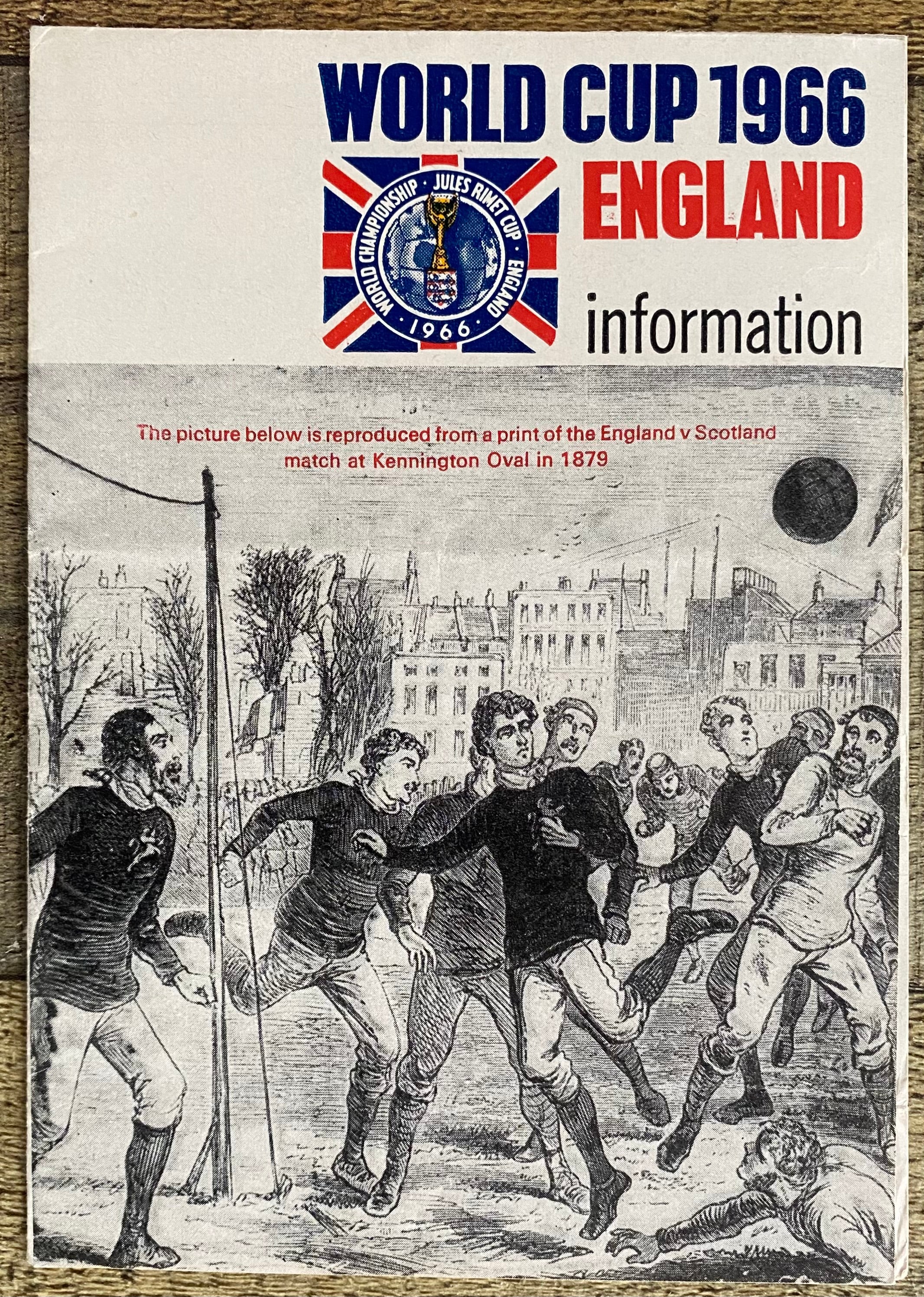 1966 WORLD CUP ORIGINAL OFFICIAL TICKET INFORMATION FOLD OUT BOOKLET