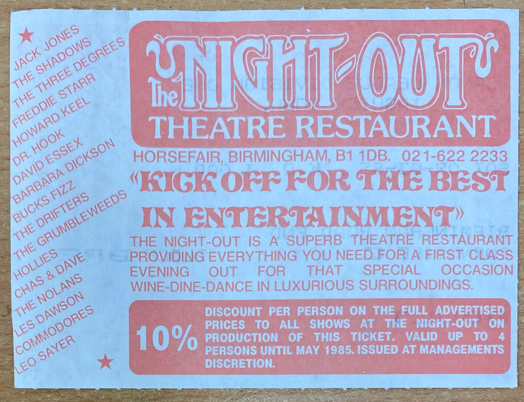 1984/85 ORIGINAL DIVISION 1 TICKET WEST BROMWICH ALBION V SUNDERLAND