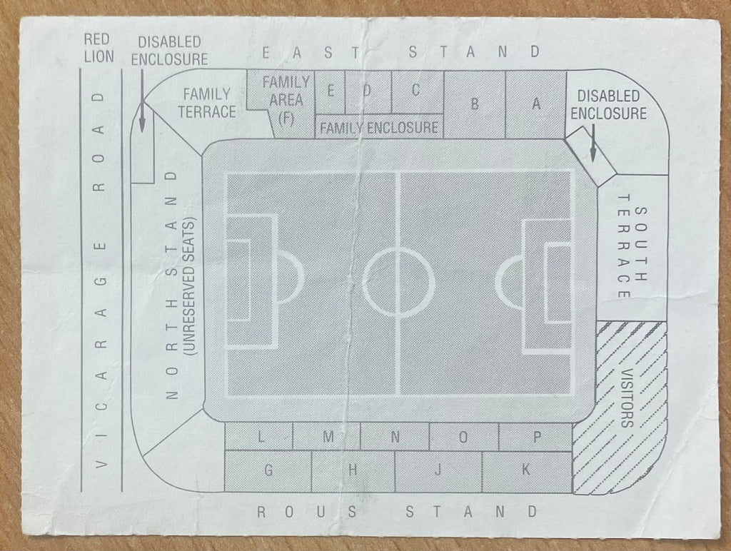 1993/94 ORIGINAL DIVISION 1 TICKET WATFORD V CHARLTON ATHLETIC