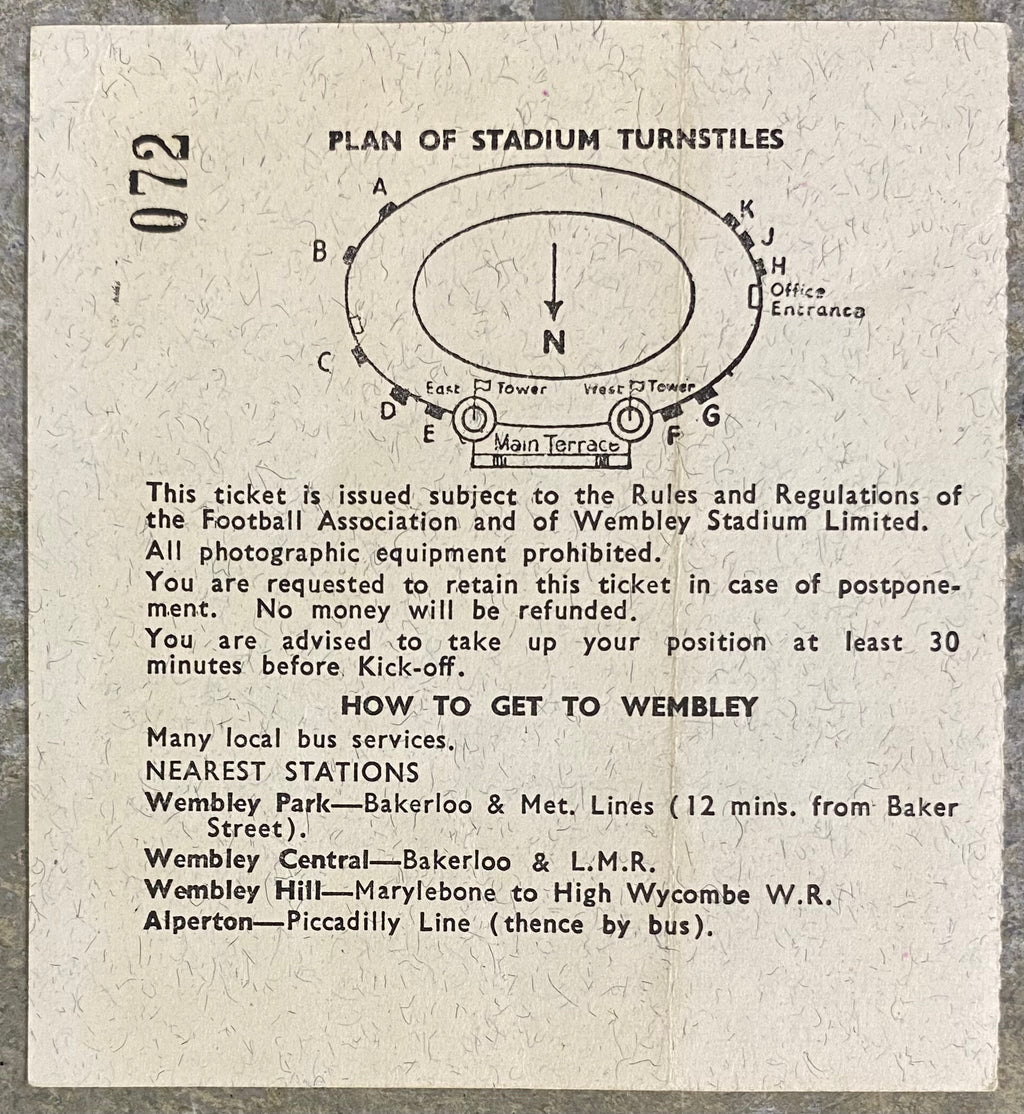1966 ORIGINAL WORLD CUP 1ST ROUND TICKET ENGLAND V URUGUAY @ WEMBLEY