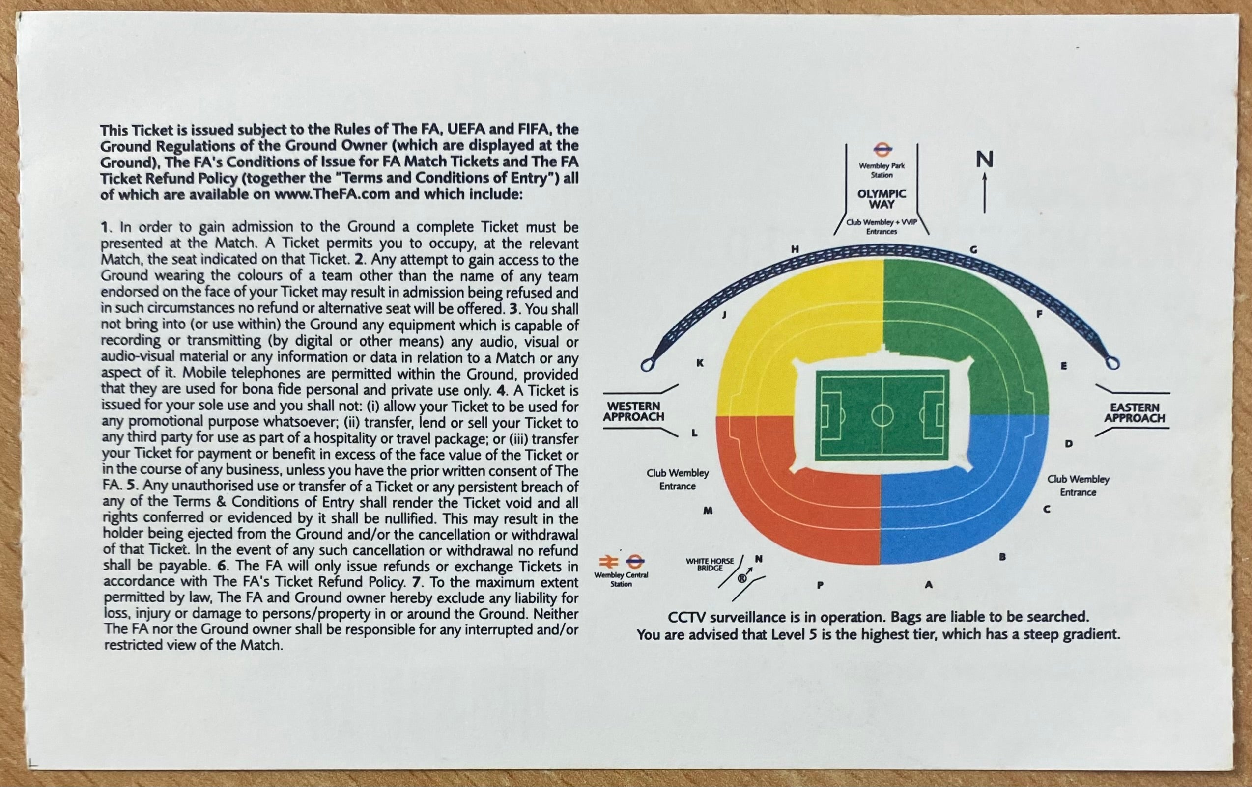2007 ORIGINAL FA CUP FINAL TICKET CHELSEA V MANCHESTER UNITED