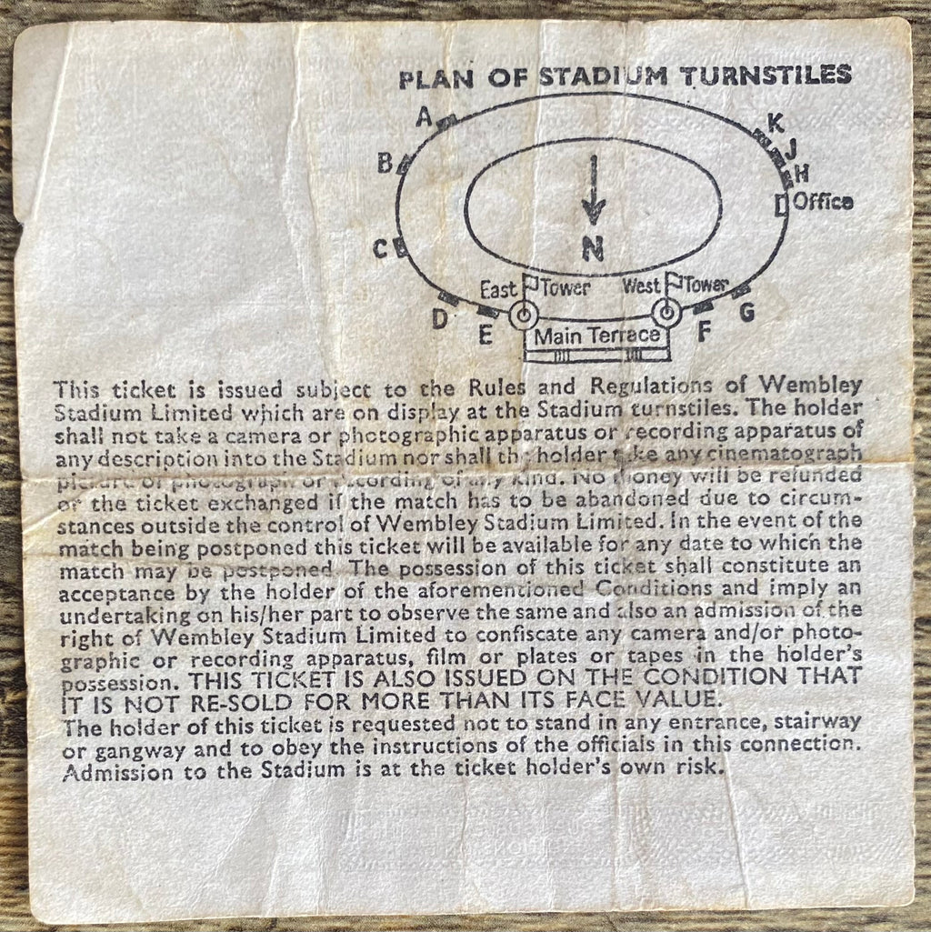 1984 ORIGINAL FA CUP FINAL TICKET EVERTON V WATFORD