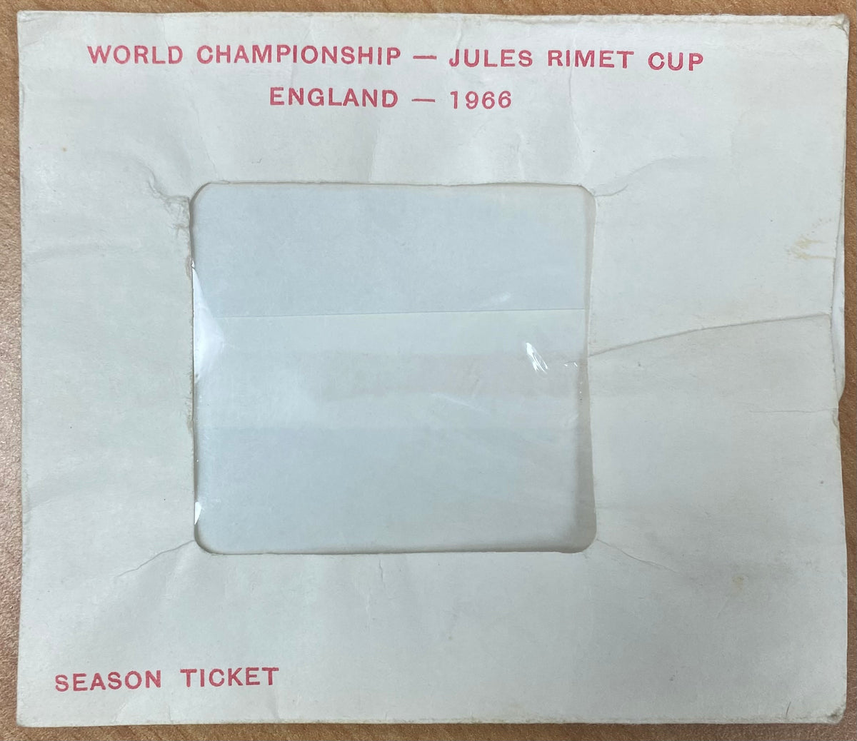 1966 WORLD CUP ORIGINAL OFFICIAL SEASON TICKET HOLDER WALLET
