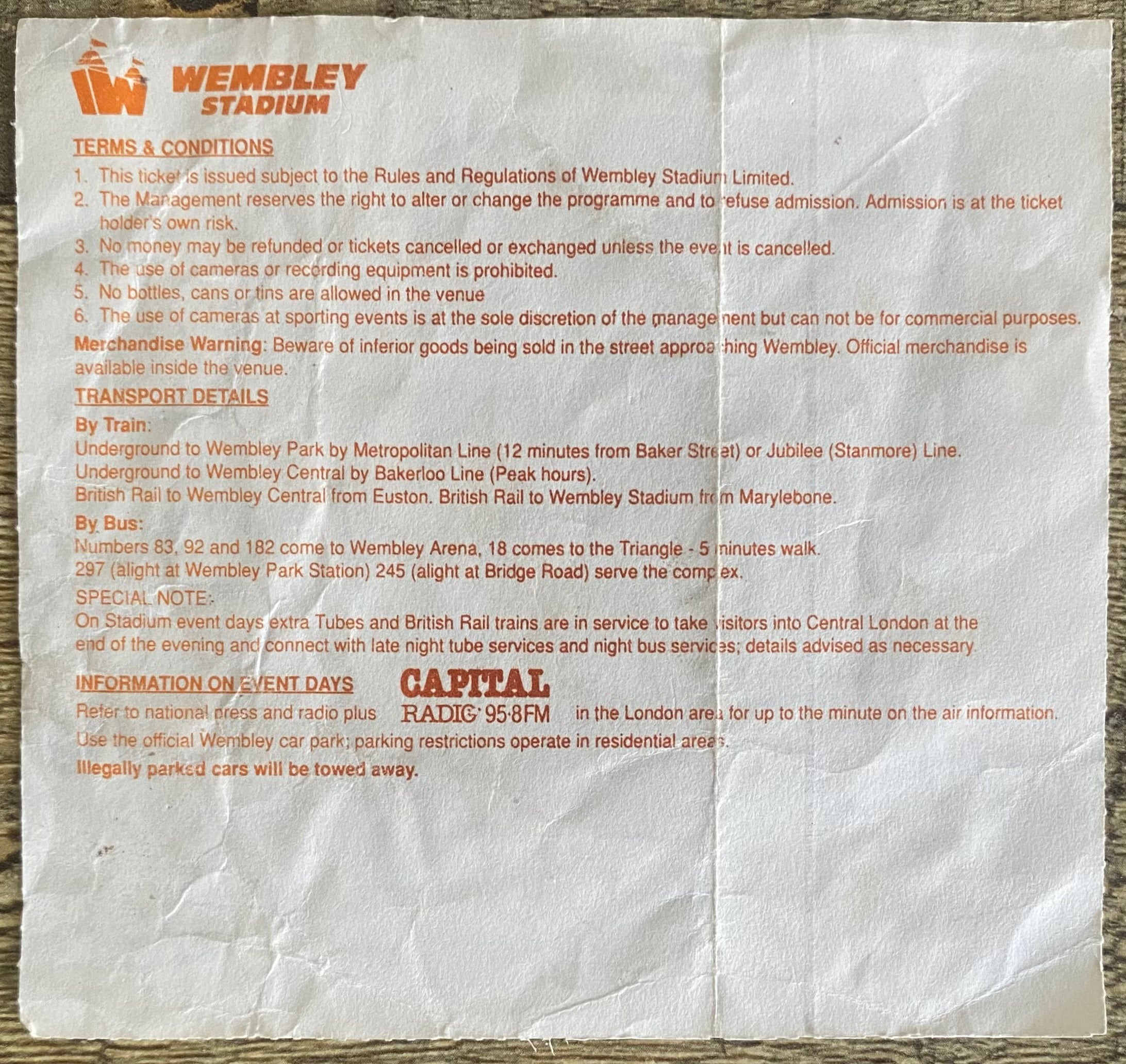 1991 ORIGINAL EUROPEAN CHAMPIONSHIPS QUALIFYING TICKET ENGLAND V TURKEY