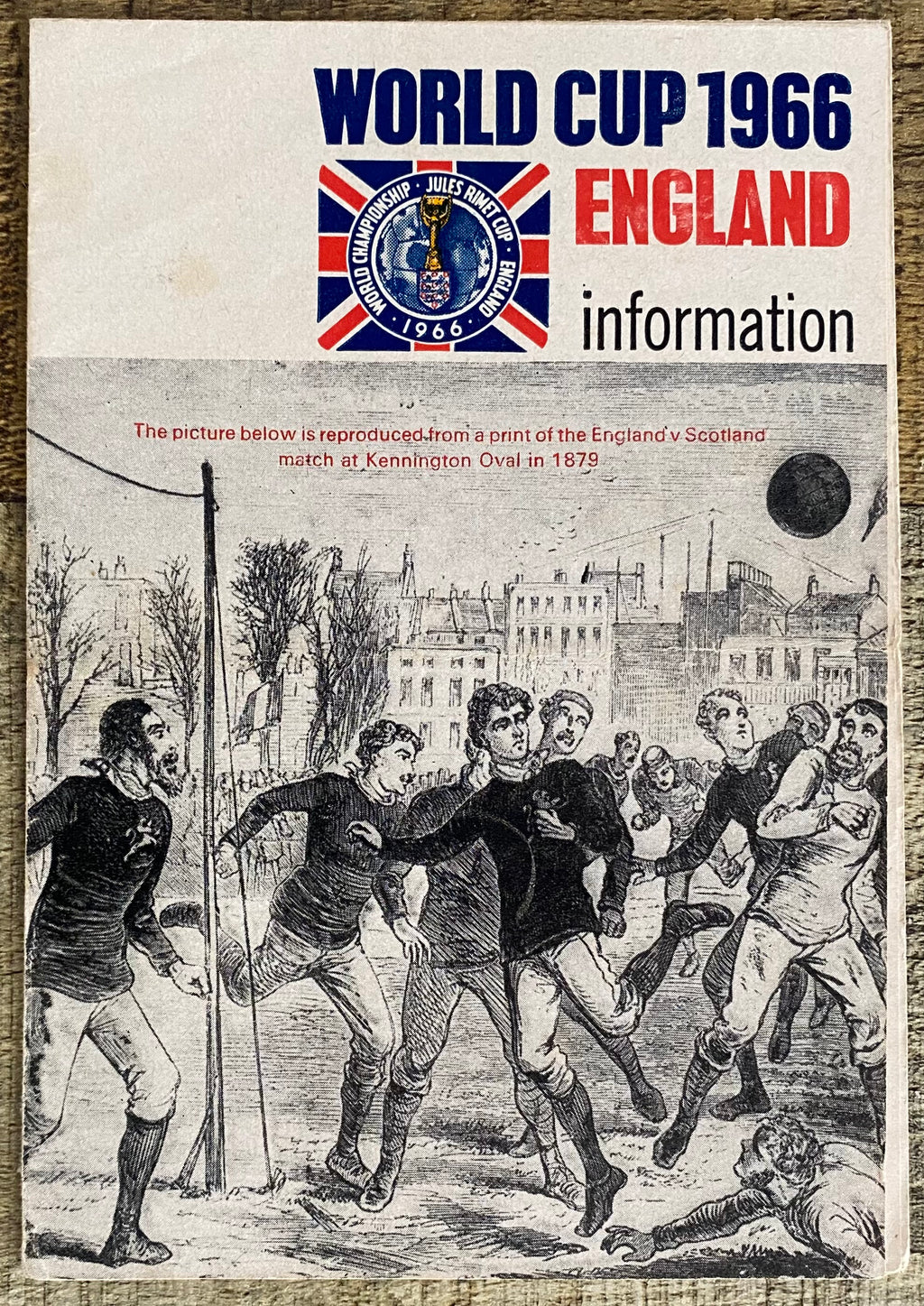 1966 WORLD CUP ORIGINAL OFFICIAL TICKET INFORMATION FOLD OUT BOOKLET