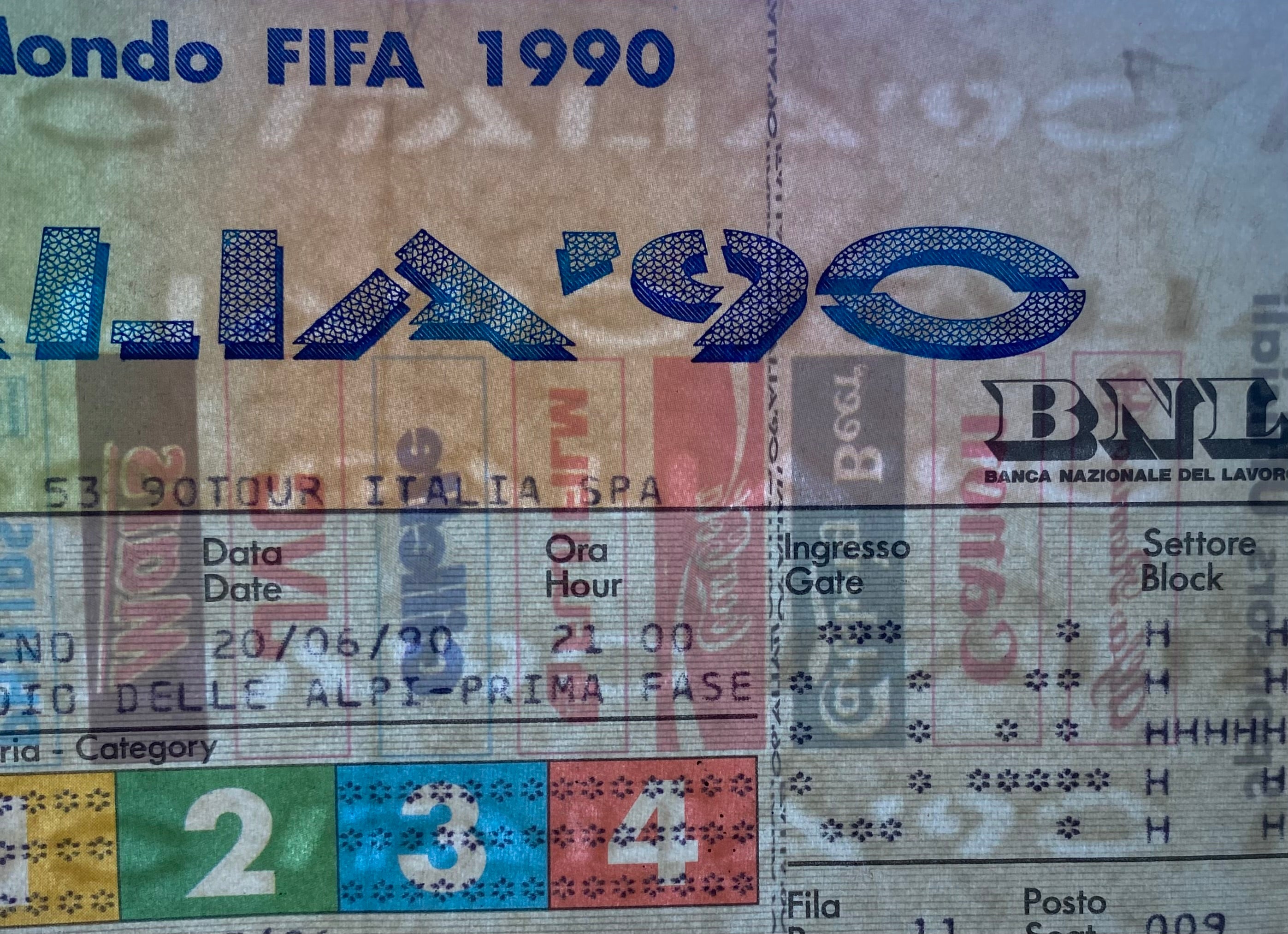 1990 ORIGINAL WORLD CUP 1ST ROUND TICKET SCOTLAND V BRAZIL @ TURIN