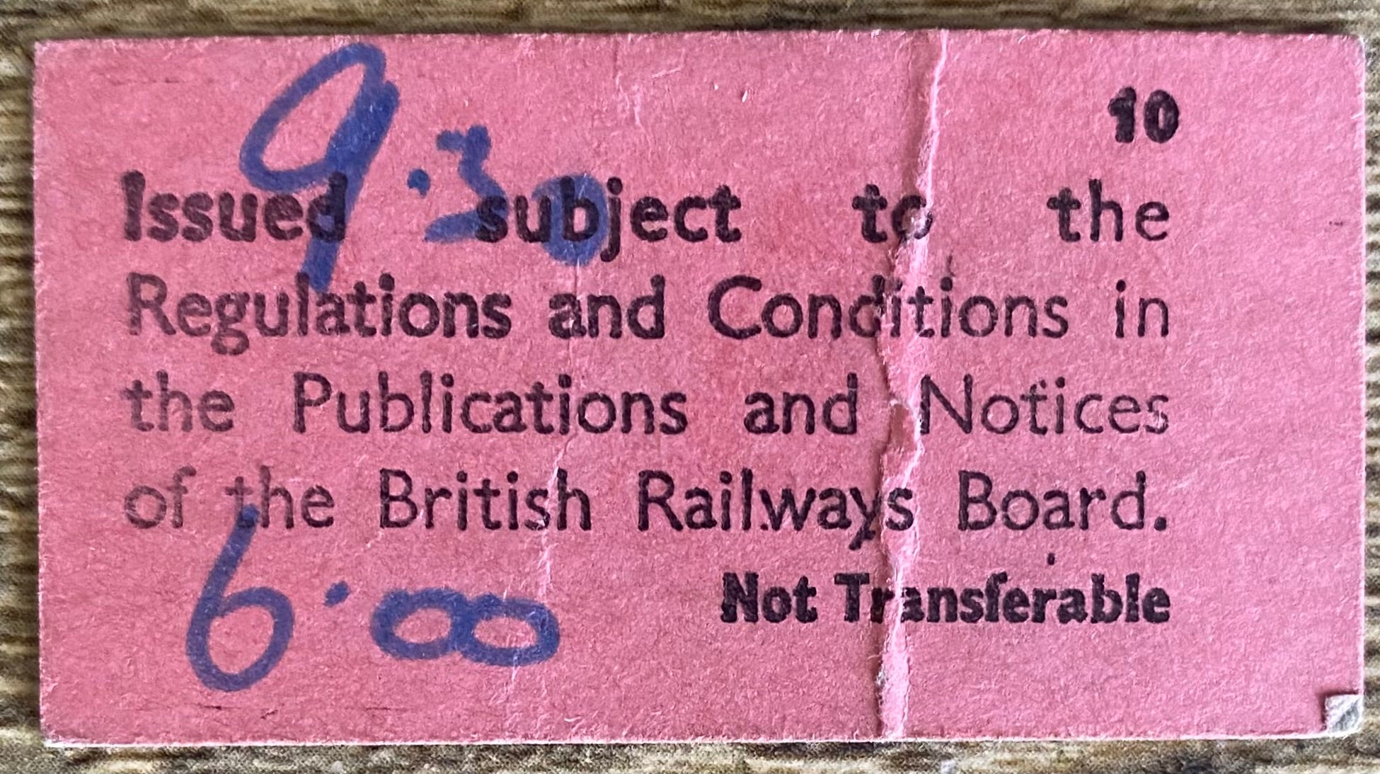 1980 ORIGINAL FOOTBALL SPECIAL BRITISH RAIL TRAIN TICKET NOTTINGHAM FOREST TRAVELLING TO LEAGUE CUP FINAL