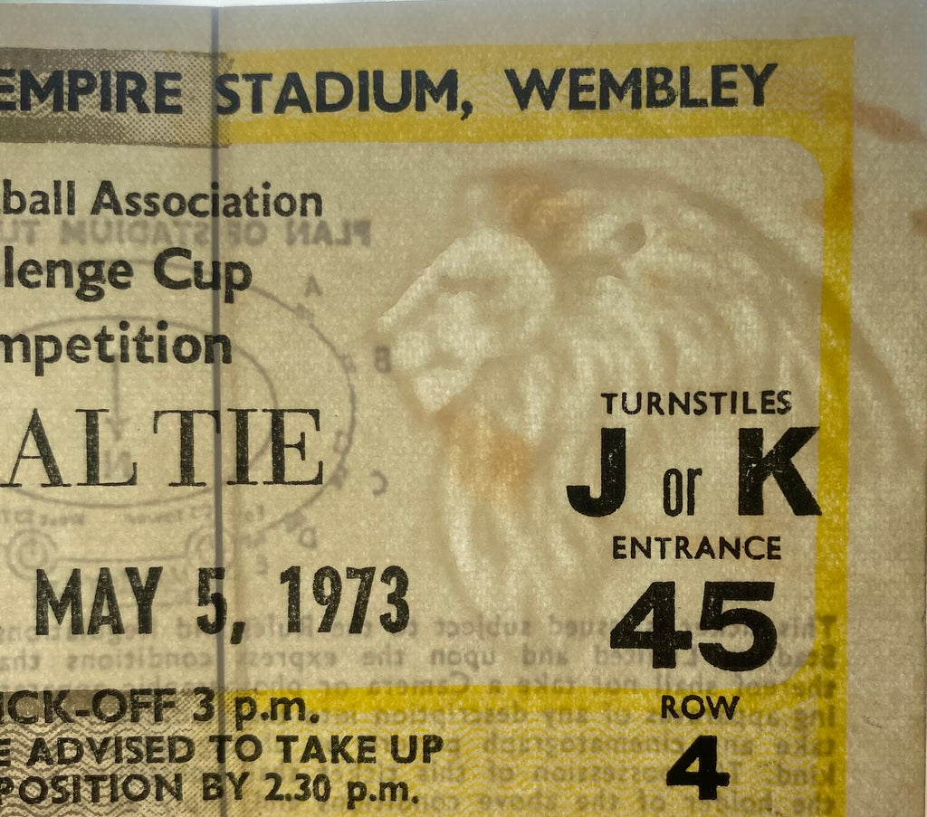 1973 ORIGINAL FA CUP FINAL TICKET SUNDERLAND V LEEDS UNITED