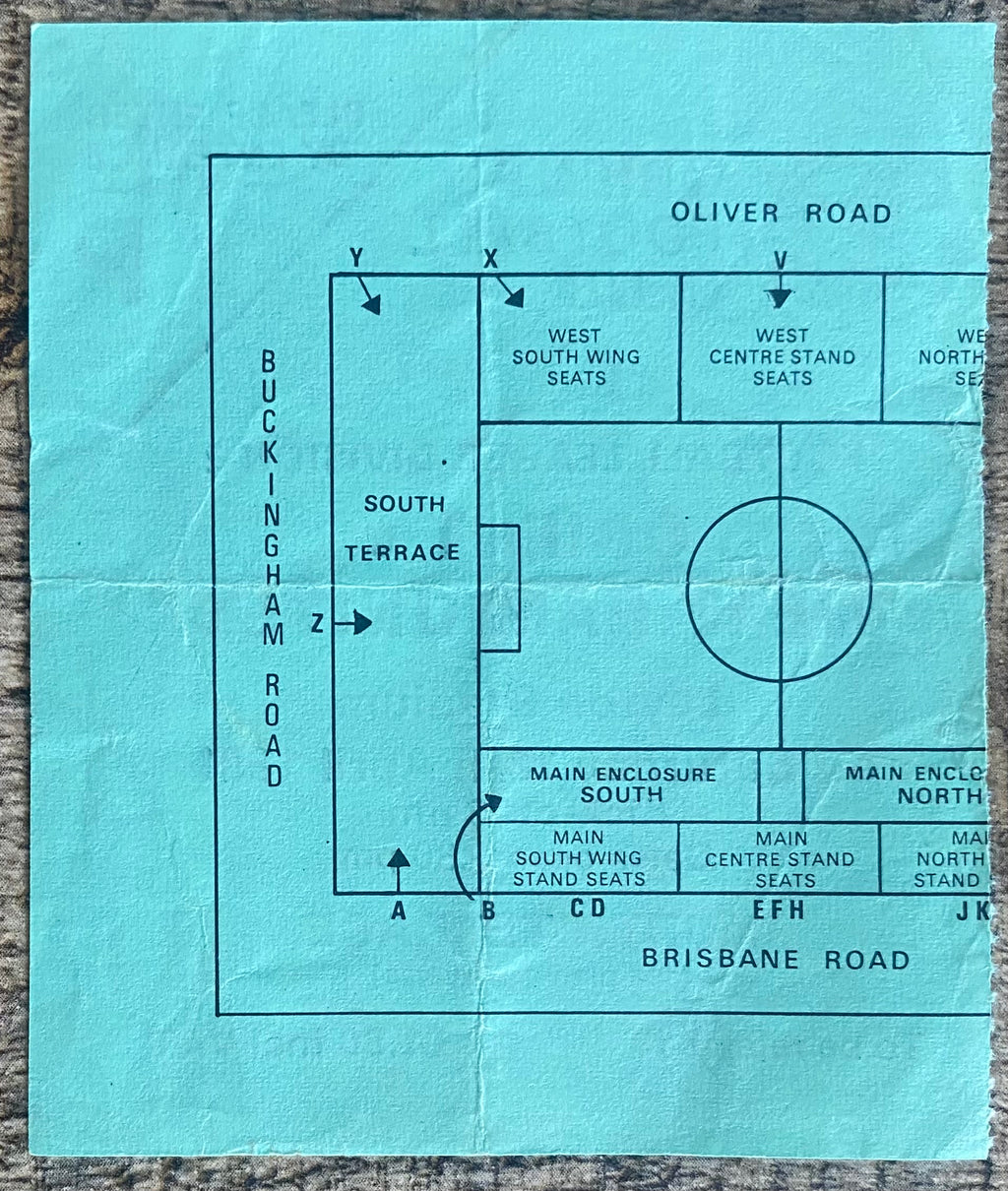 1980/81 ORIGINAL DIVISION 2 TICKET ORIENT V WEST HAM UNITED