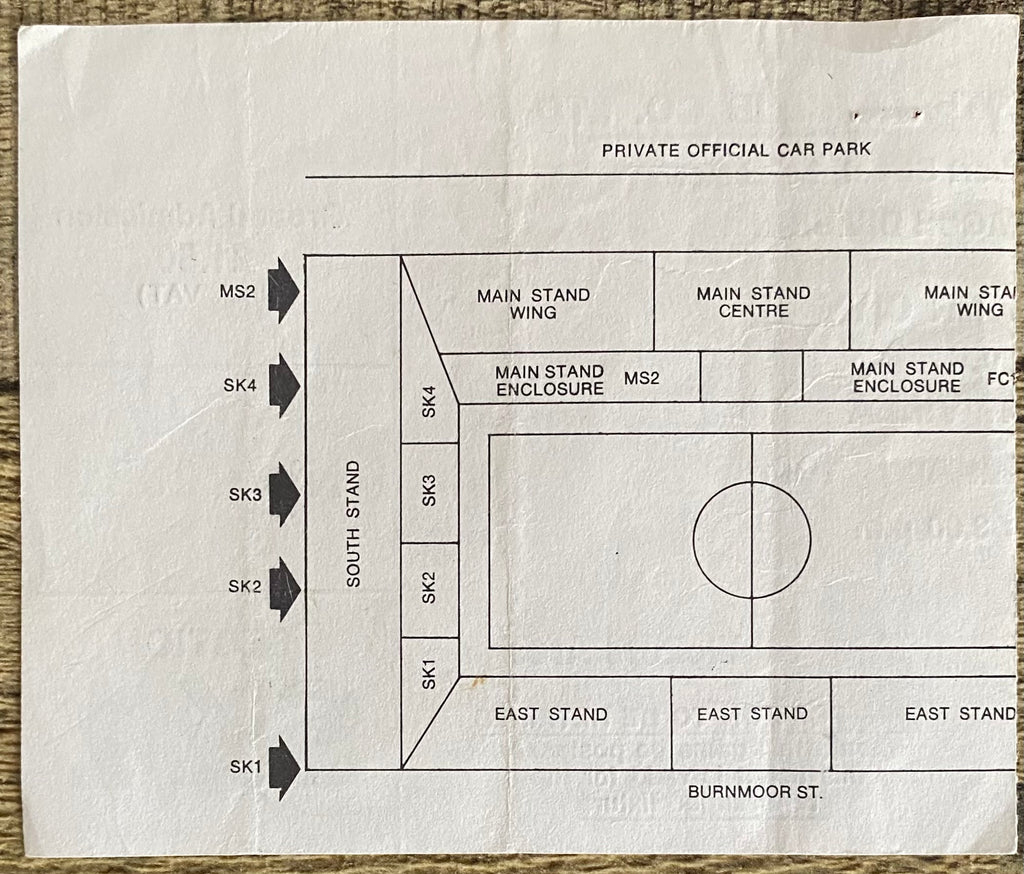 1980/81 ORIGINAL DIVISION 1 TICKET LEICESTER CITY V ASTON VILLA