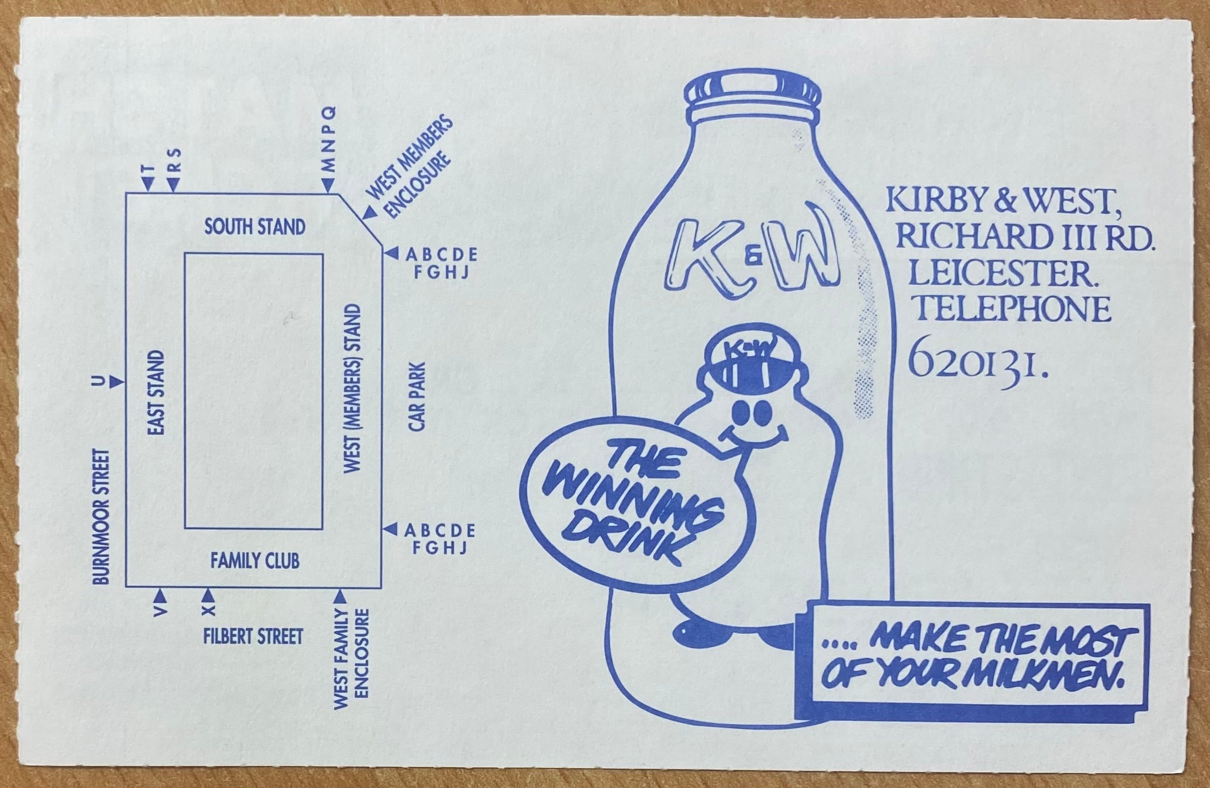 1993/94 ORIGINAL DIVISION 1 TICKET LEICESTER CITY V SUNDERLAND