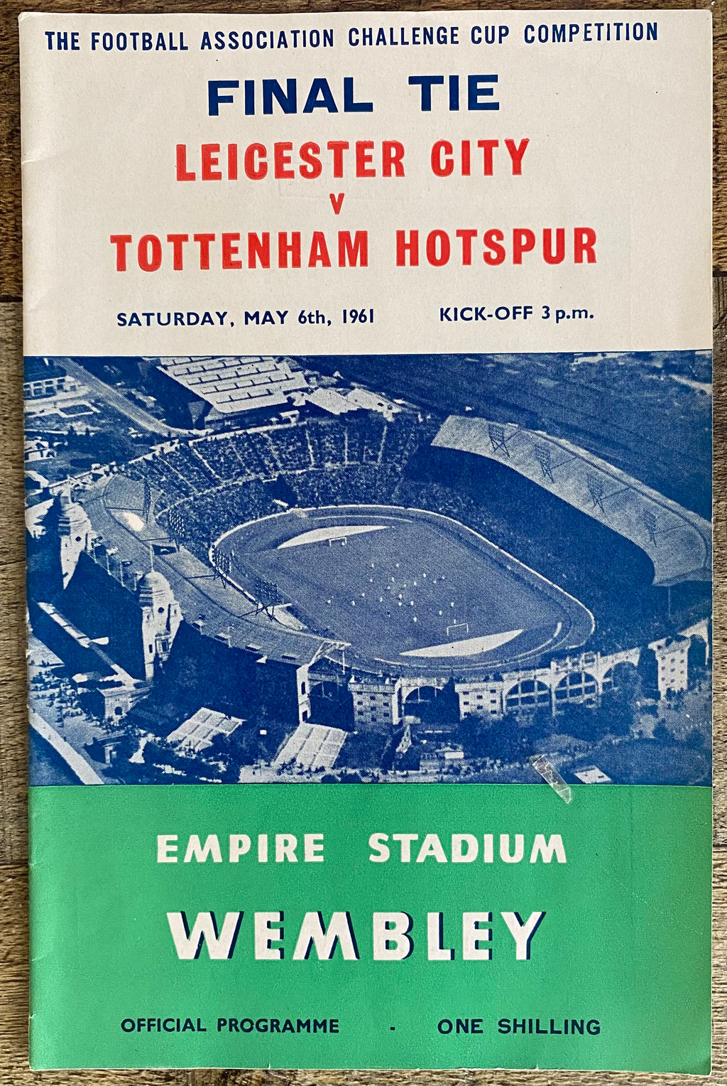 1961 ORIGINAL FA CUP FINAL PROGRAMME TOTTENHAM HOTSPUR V BURNLEY