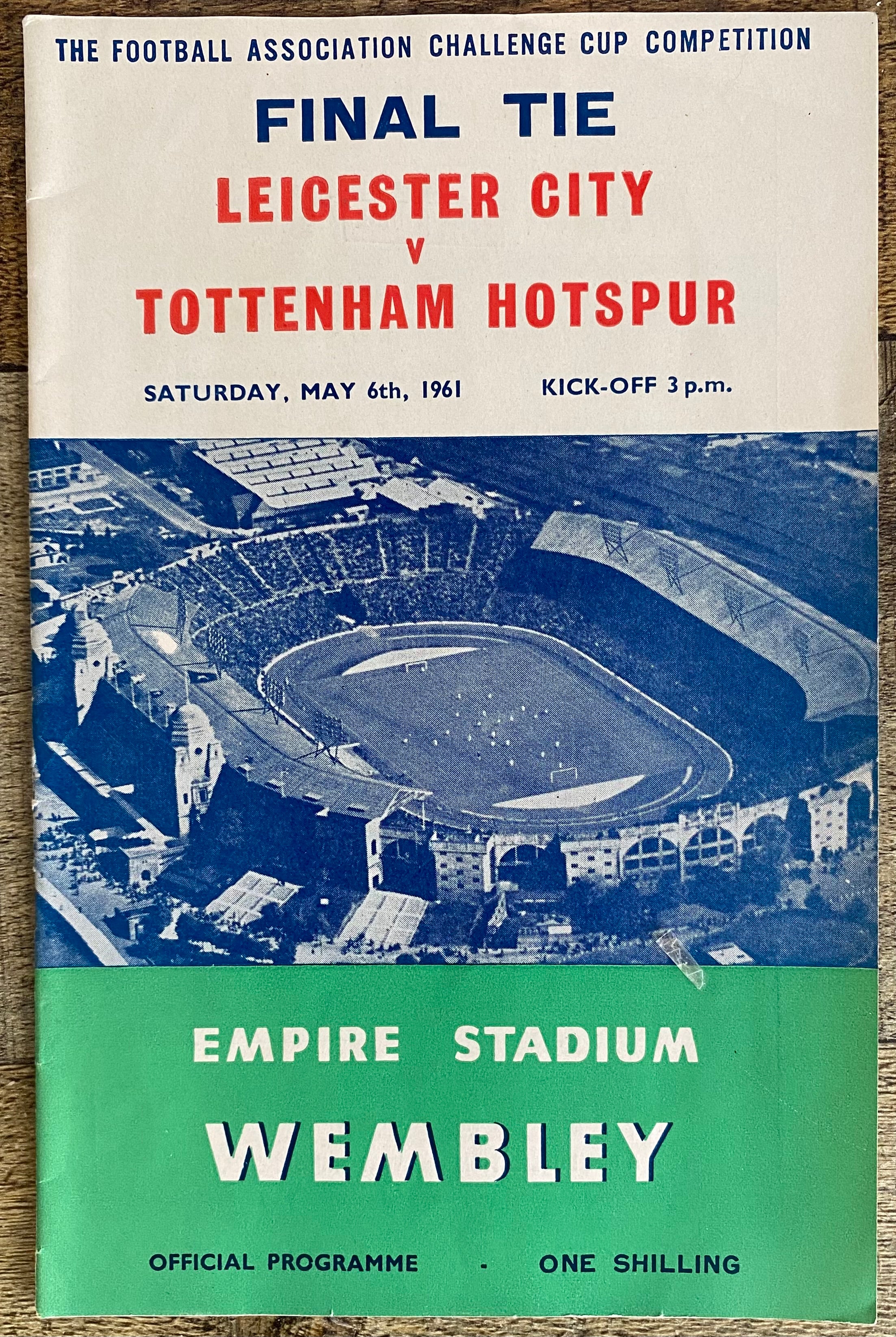 1961 ORIGINAL FA CUP FINAL PROGRAMME TOTTENHAM HOTSPUR V BURNLEY