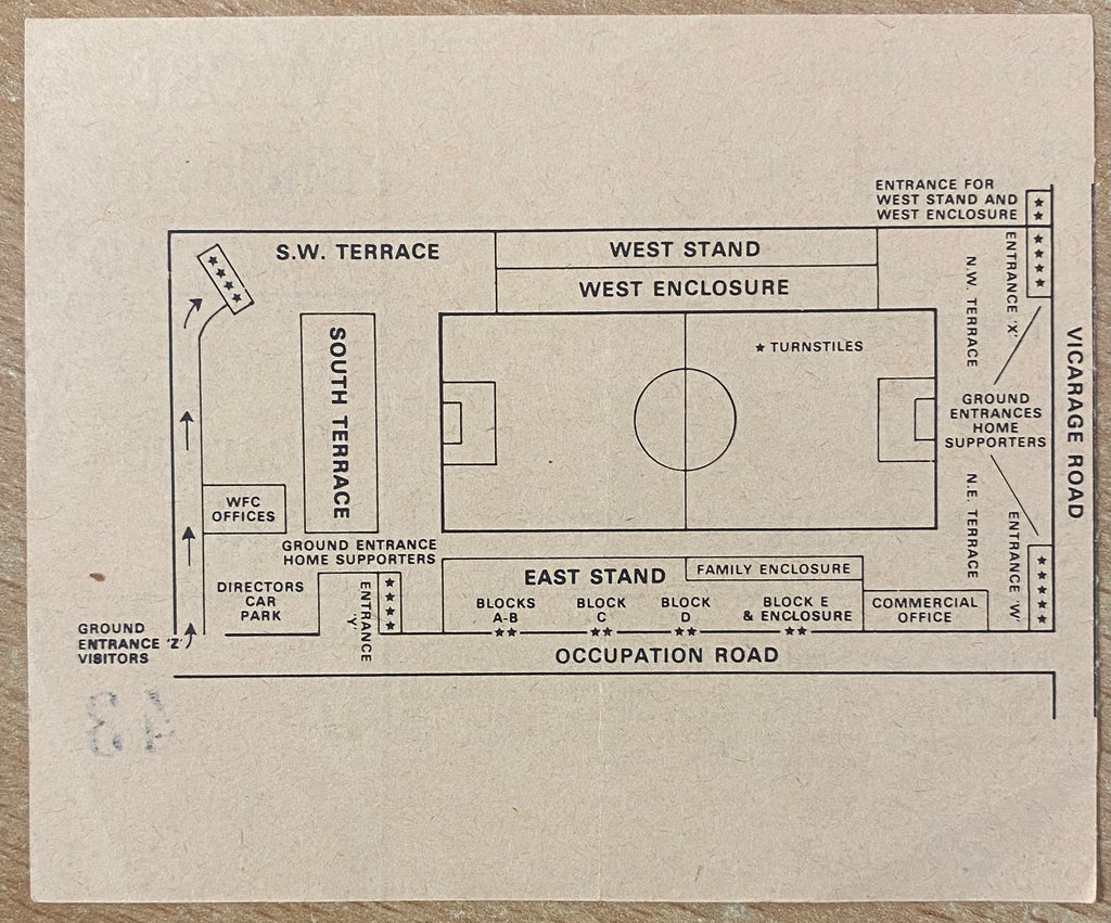 1980/81 ORIGINAL DIVISION TWO TICKET WATFORD V WREXHAM