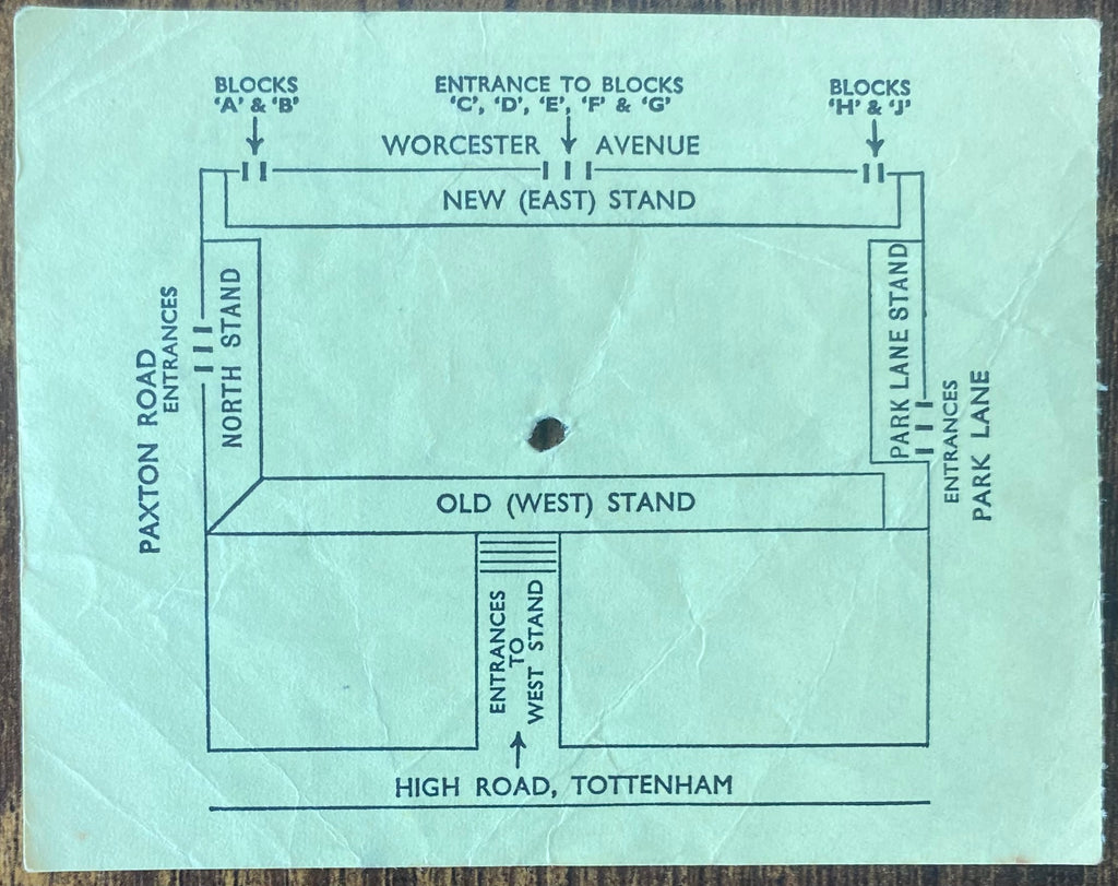 1970/71 ORIGINAL FA CUP 3RD ROUND TICKET TOTTENHAM HOTSPUR V SHEFFIELD WEDNESDAY