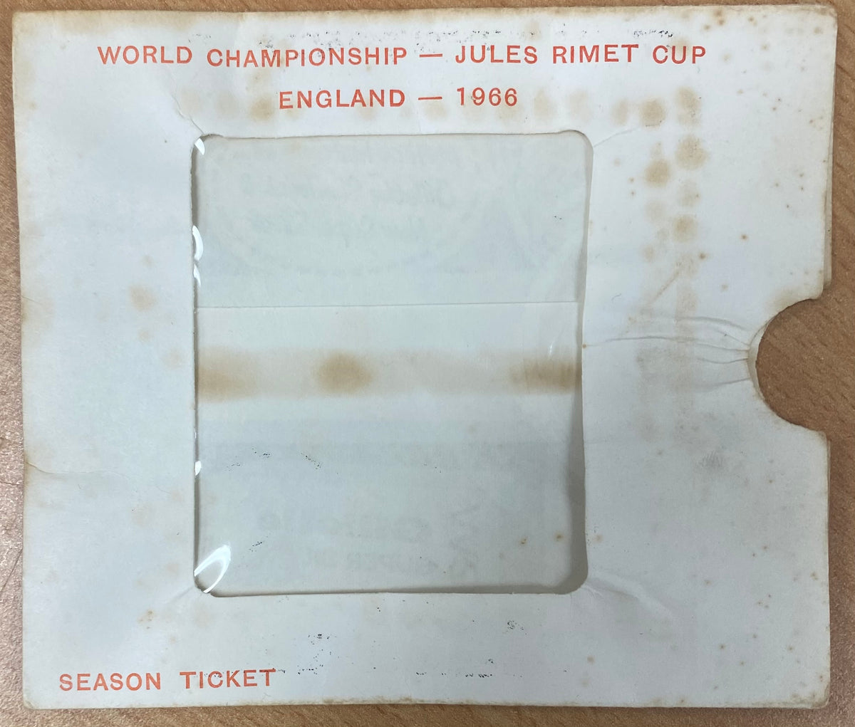 1966 WORLD CUP ORIGINAL OFFICIAL SEASON TICKET HOLDER WALLET