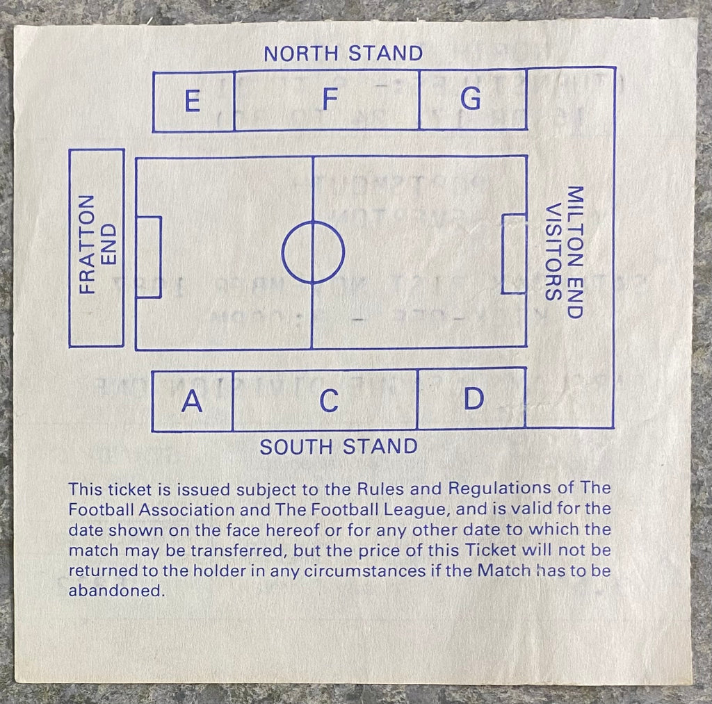 1987/88 ORIGINAL DIVISION 1 TICKET PORTSMOUTH V EVERTON