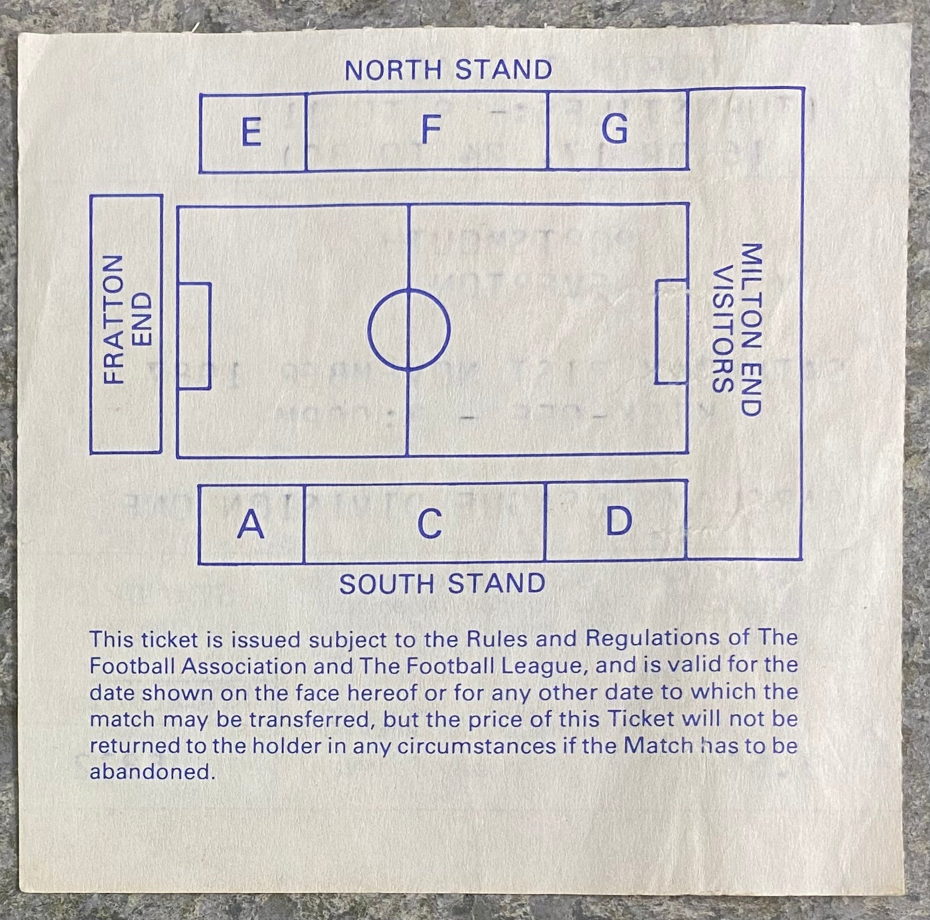 1987/88 ORIGINAL DIVISION 1 TICKET PORTSMOUTH V EVERTON