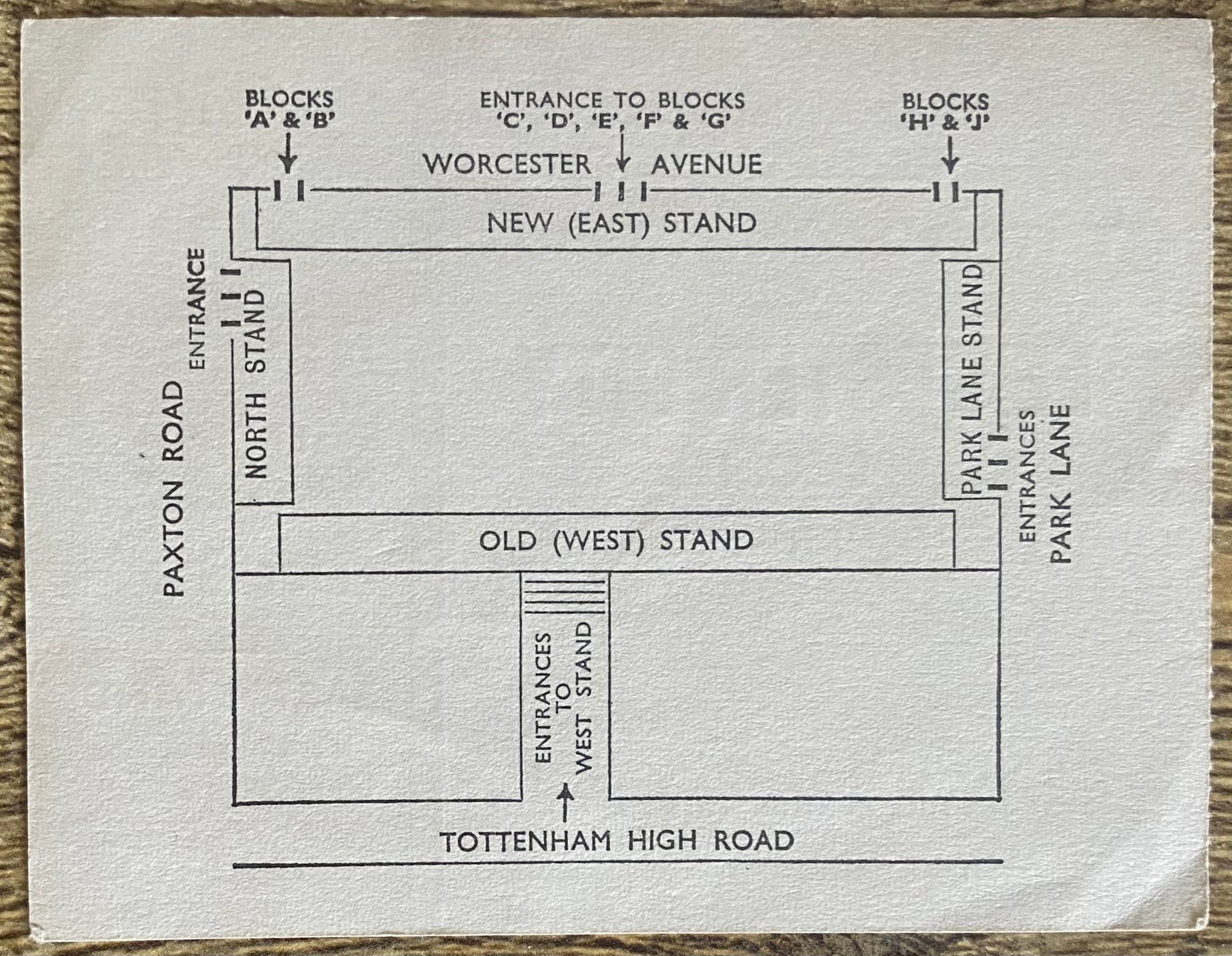 1966/67 ORIGINAL DIVISION ONE TICKET TOTTENHAM HOTSPUR V LEICESTER CITY