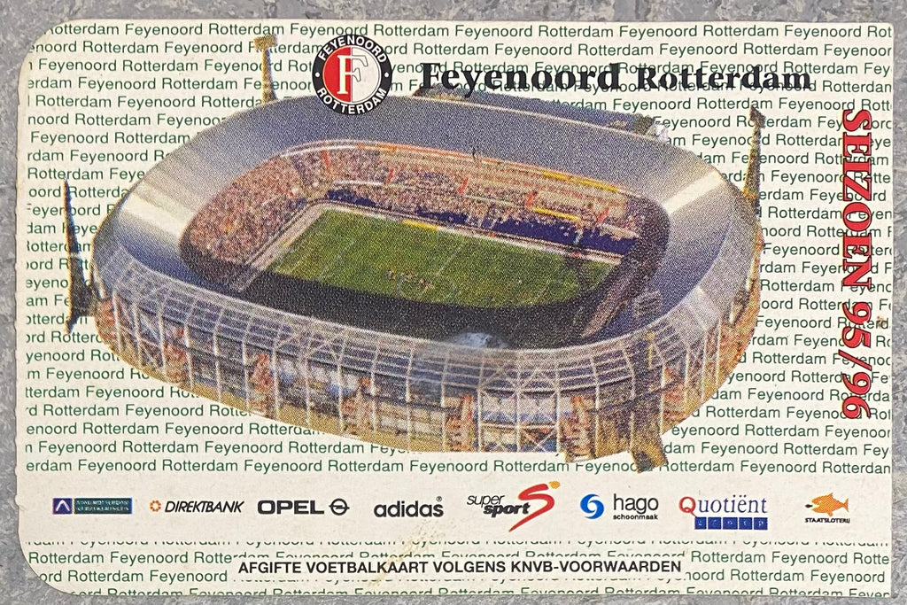 1995/96 ORIGINAL EUROPEAN CUP 2ND ROUND 2ND LEG TICKET FEYENOORD V EVERTON