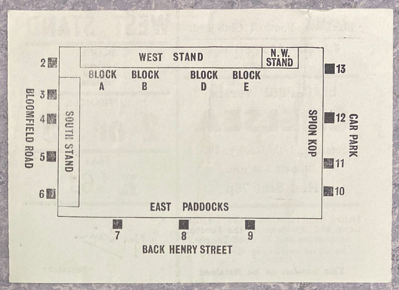 1971/72 ORIGINAL FA CUP 3RD ROUND TICKET BLACKPOOL V CHELSEA