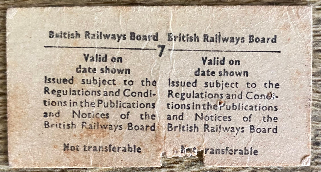 1985 ORIGINAL FOOTBALL SPECIAL BRITISH RAIL TRAIN TICKET MANCHESTER UNITED TRAVELLING TO FA CUP FINAL