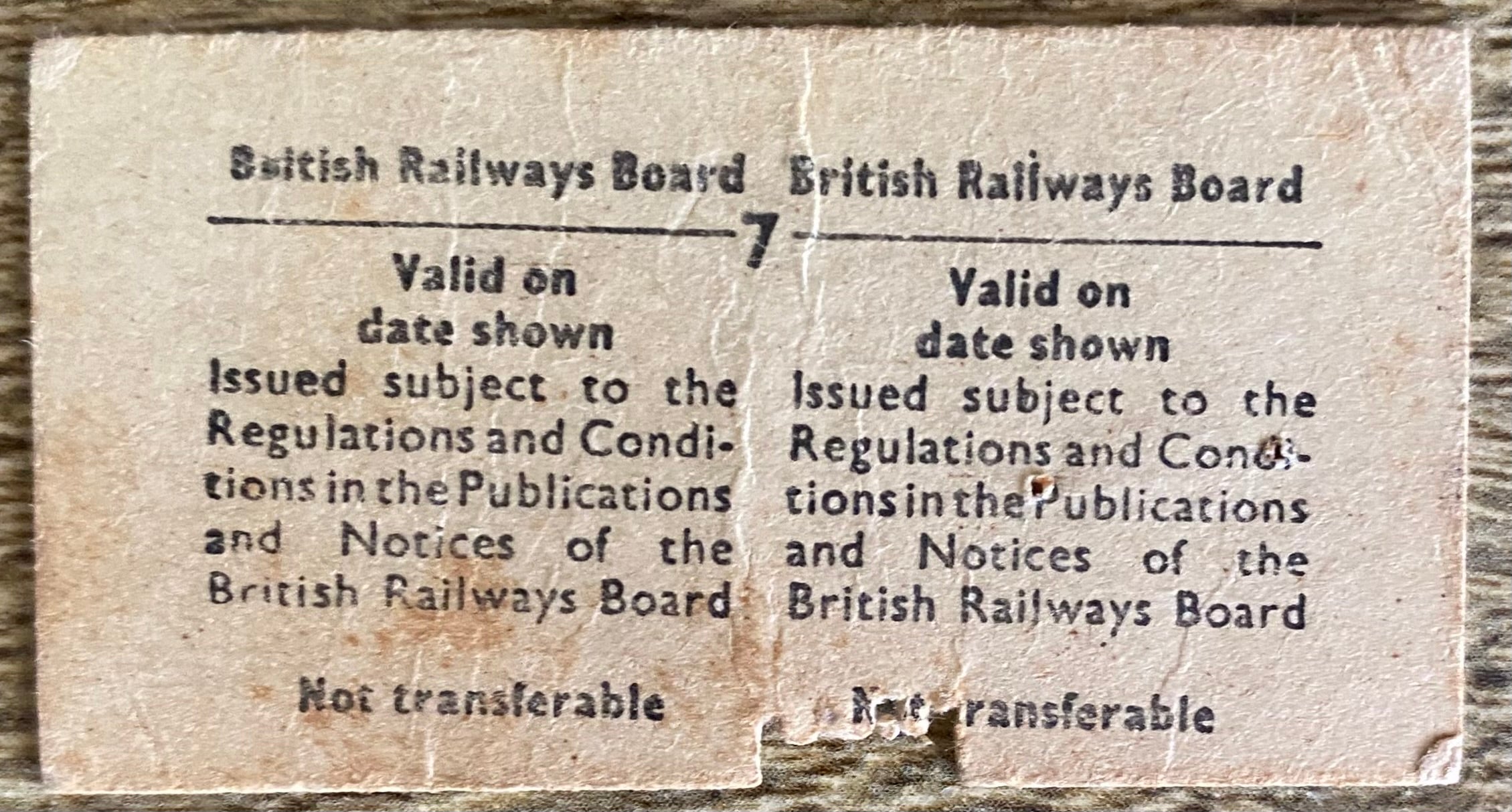 1985 ORIGINAL FOOTBALL SPECIAL BRITISH RAIL TRAIN TICKET MANCHESTER UNITED TRAVELLING TO FA CUP FINAL
