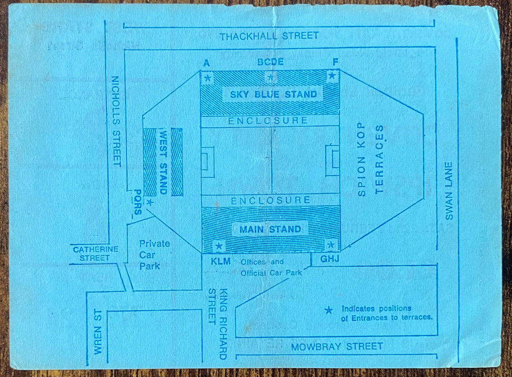 1974/75 ORIGINAL DIVISION 1 TICKET COVENTRY CITY V IPSWICH TOWN
