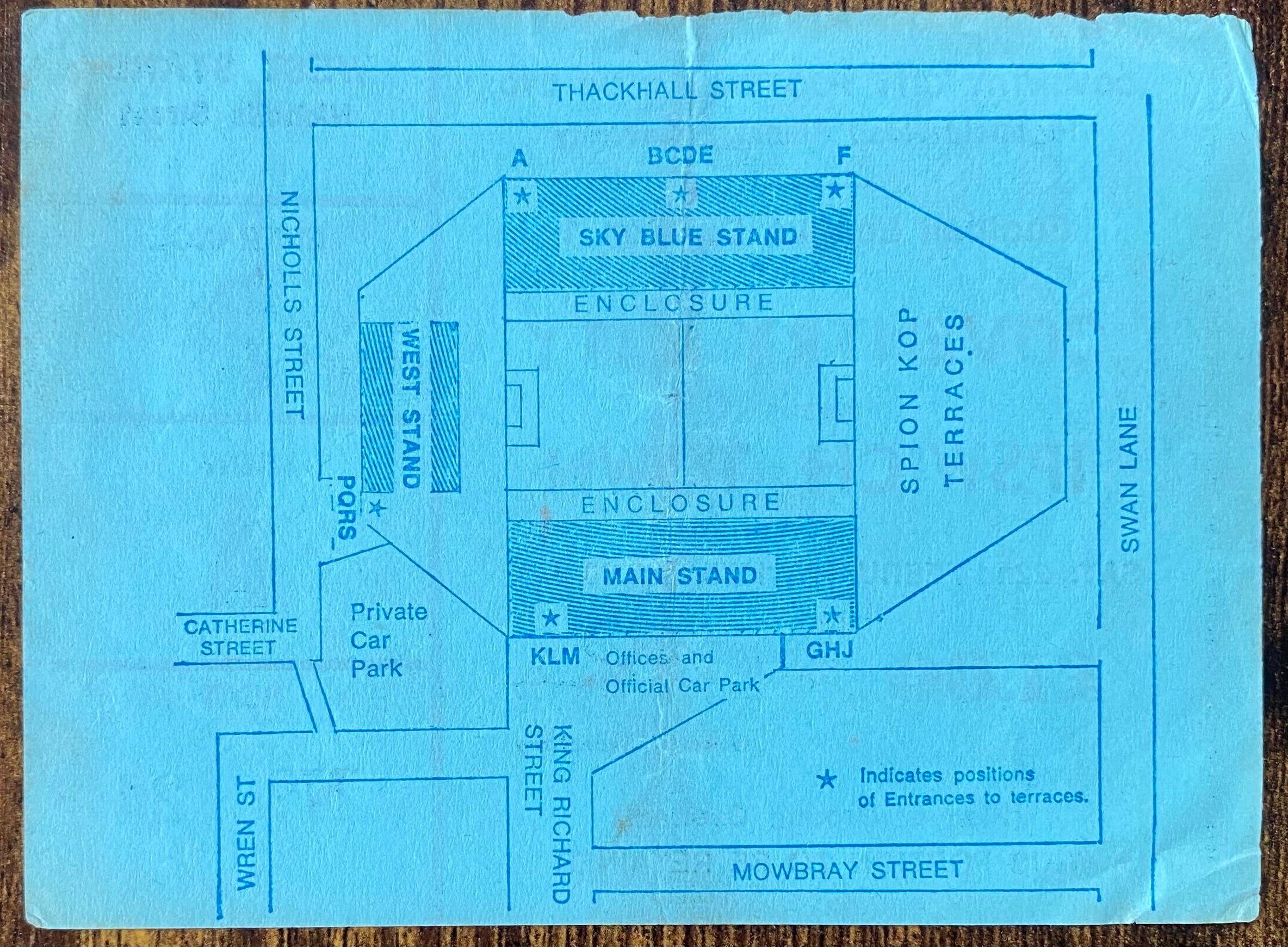 1974/75 ORIGINAL DIVISION 1 TICKET COVENTRY CITY V IPSWICH TOWN