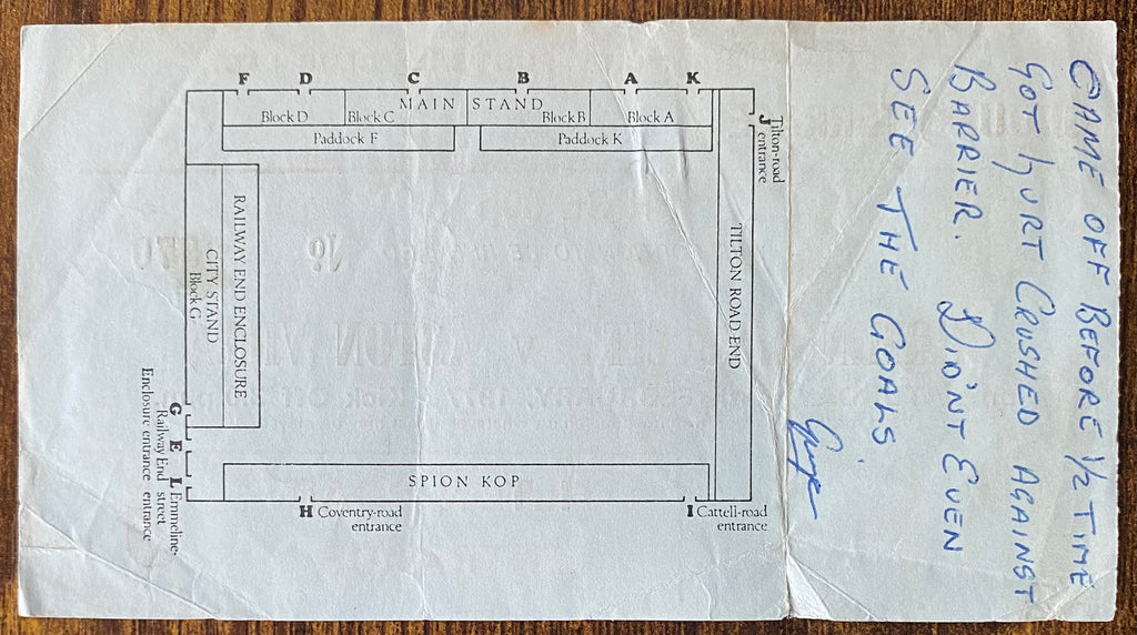 1976/77 ORIGINAL DIVISION 1 TICKET BIRMINGHAM CITY V ASTON VILLA