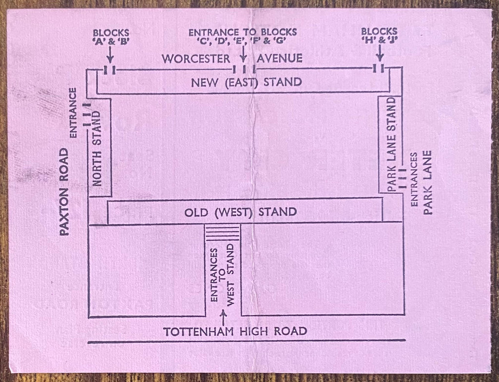 1968/69 ORIGINAL LEAGUE CUP 3RD ROUND TICKET TOTTENHAM HOTSPUR V EXETER CITY