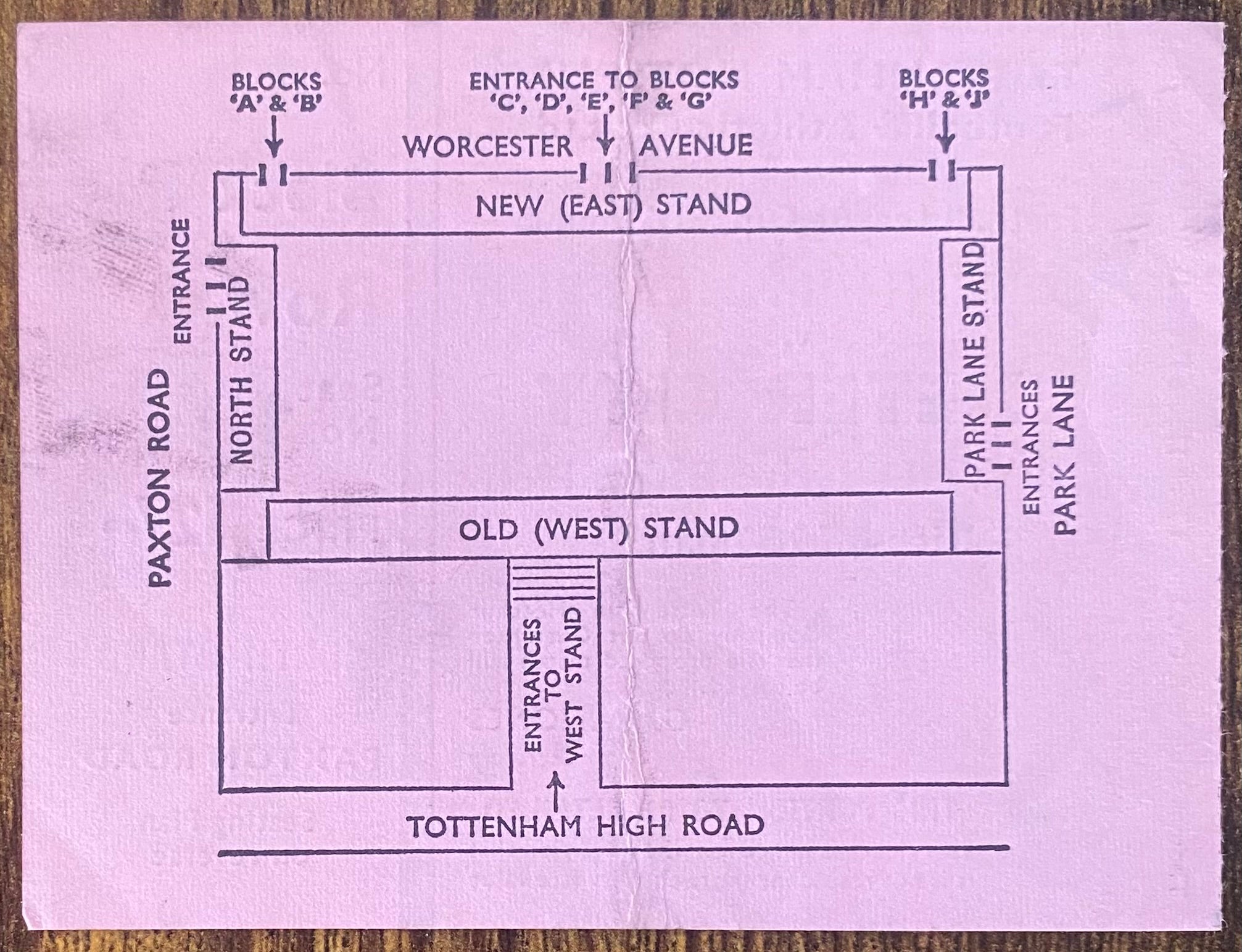 1968/69 ORIGINAL LEAGUE CUP 3RD ROUND TICKET TOTTENHAM HOTSPUR V EXETER CITY