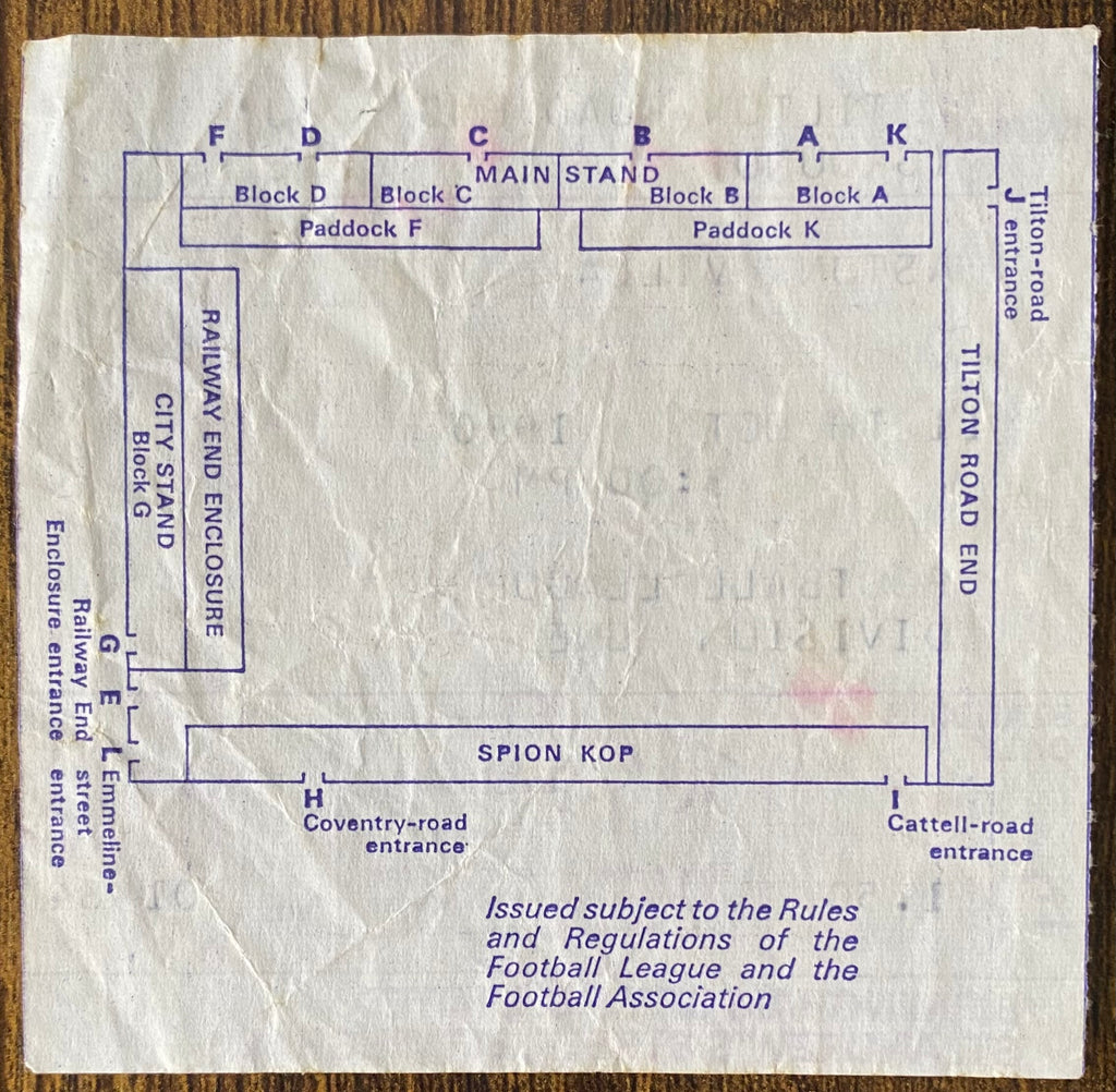 1980/81 ORIGINAL DIVISION 1 TICKET BIRMINGHAM CITY V ASTON VILLA