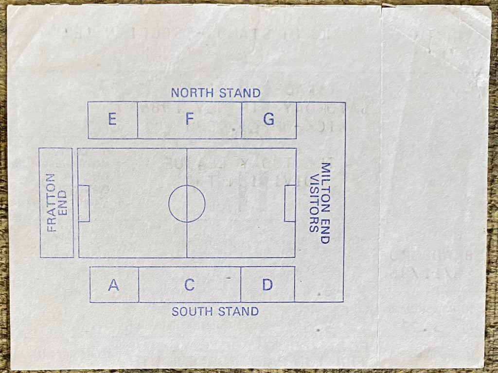1986/87 ORIGINAL DIVISION 2 UNUSED TICKET PORTSMOUTH V BRADFORD CITY
