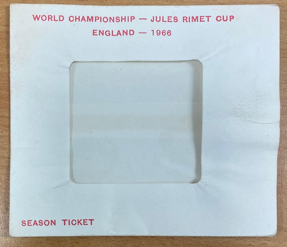 1966 WORLD CUP ORIGINAL OFFICIAL SEASON TICKET HOLDER WALLET