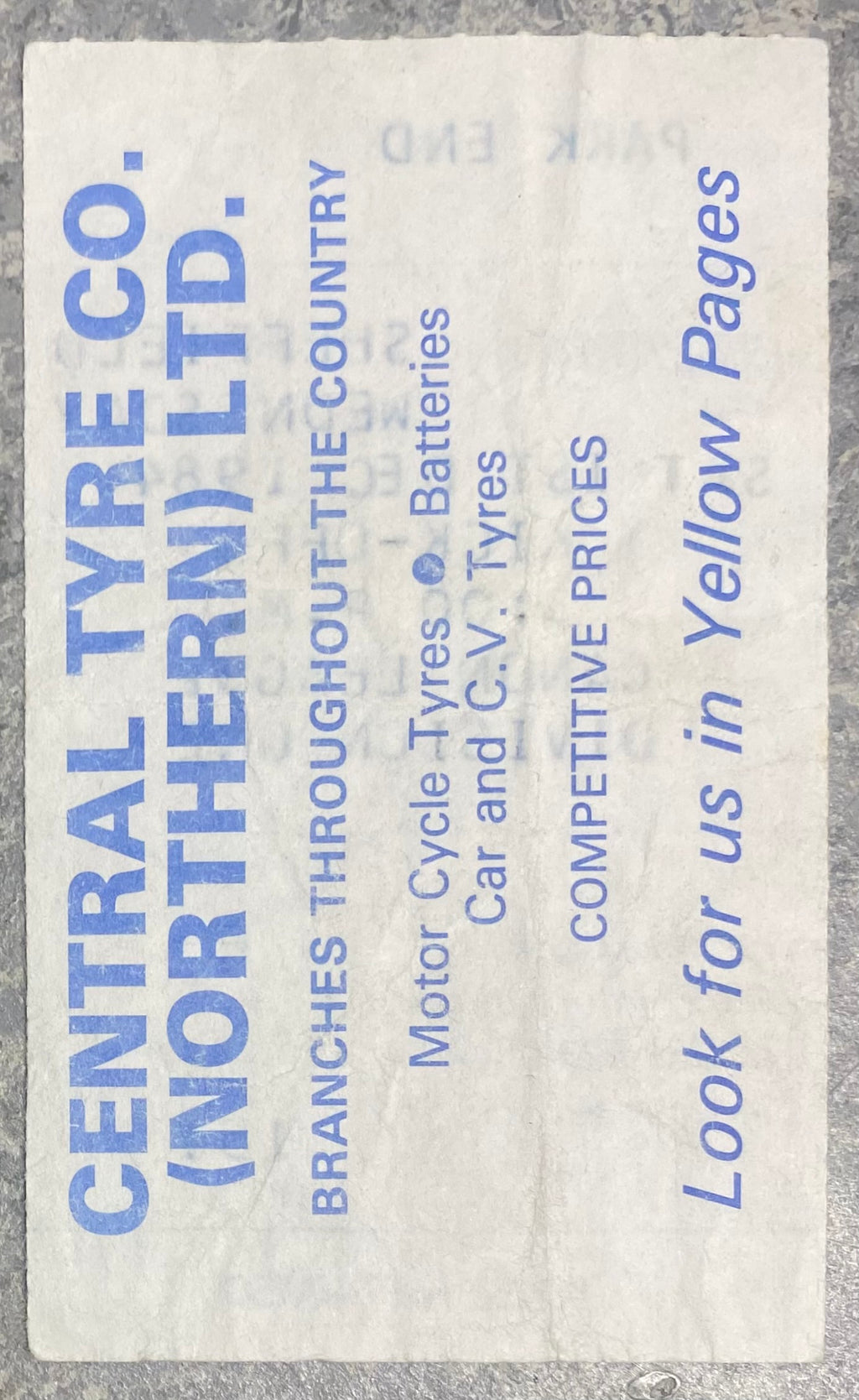 1984/85 ORIGINAL DIVISION ONE TICKET EVERTON V SHEFFIELD WEDNESDAY