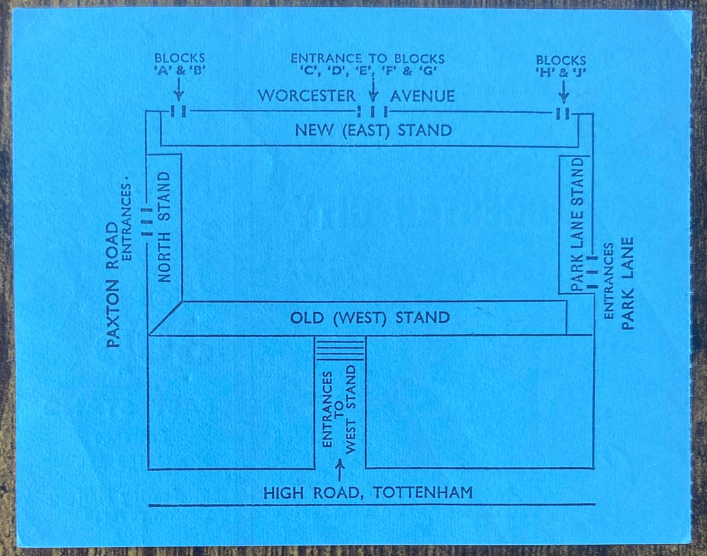 1971/72 ORIGINAL DIVISION ONE TICKET TOTTENHAM HOTSPUR V MANCHESTER CITY