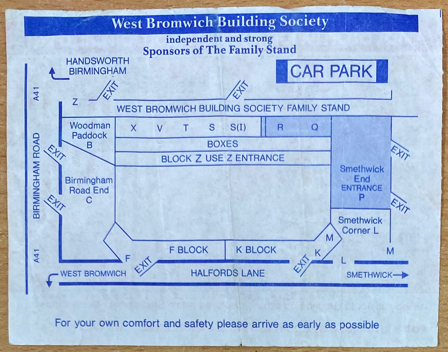1992/93 ORIGINAL DIVISION 2 TICKET WEST BROMWICH ALBION V HARTLEPOOL UNITED