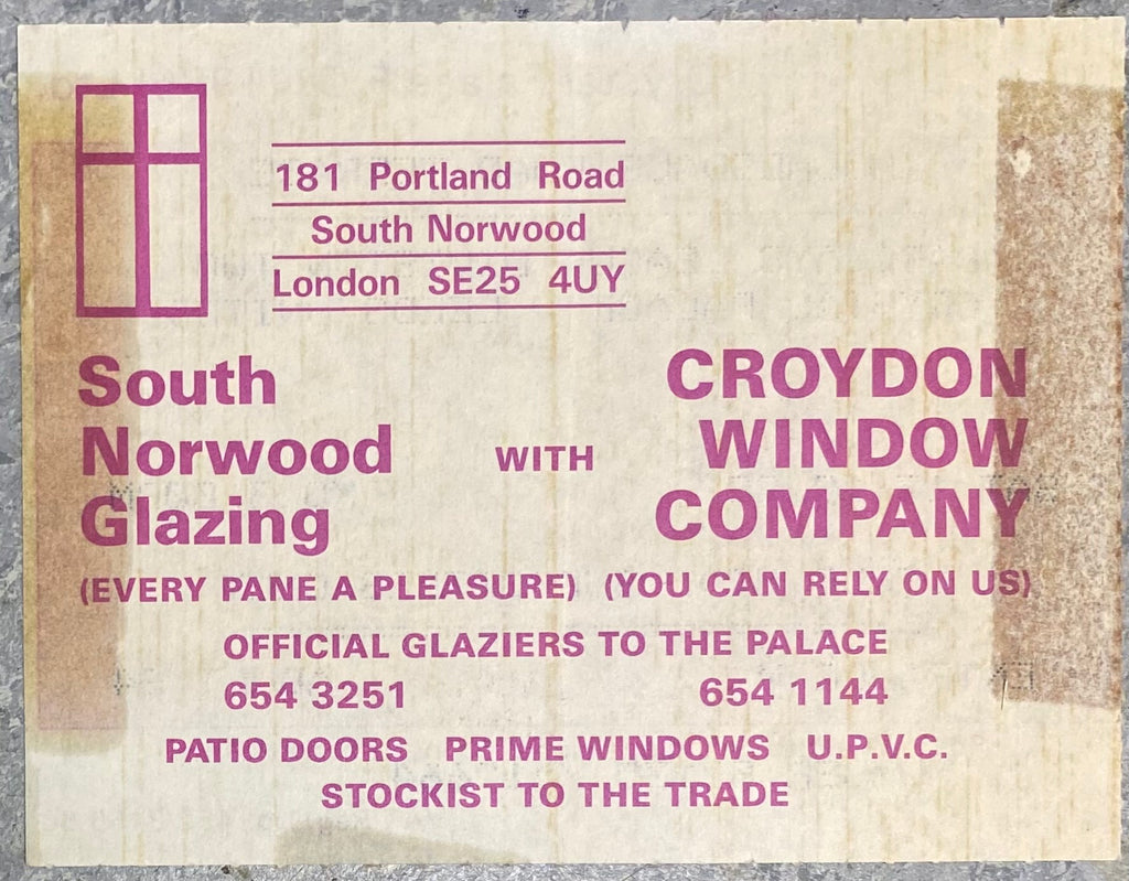 1988/89 ORIGINAL DIVISION TWO TICKET CRYSTAL PALACE V LEEDS UNITED