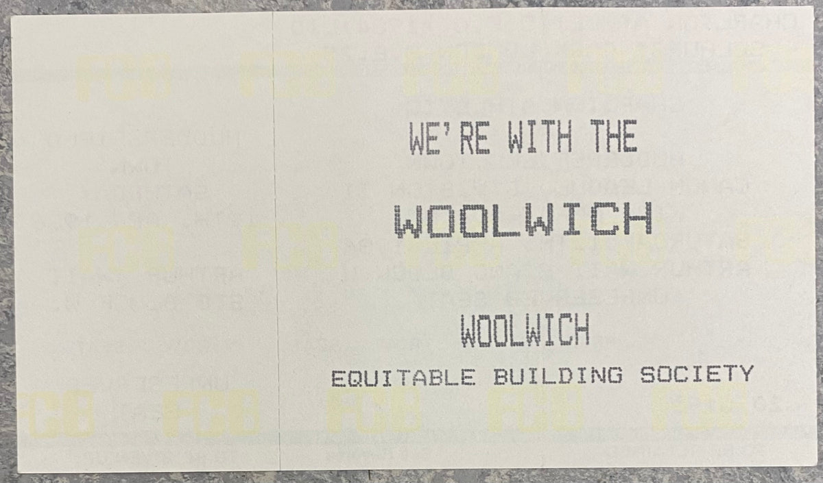 1985/86 ORIGINAL DIVISION TWO UNUSED TICKET CHARLTON ATHLETIC V HUDDERSFIELD TOWN