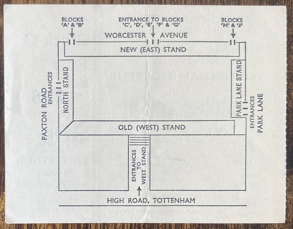 1972/73 ORIGINAL LEAGUE CUP 3RD ROUND 2ND REPLAY TICKET TOTTENHAM HOTSPUR V MIDDLESBROUGH