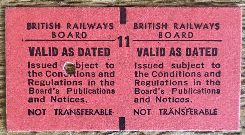 1970 ORIGINAL FOOTBALL SPECIAL BRITISH RAIL TRAIN TICKET LUTON TOWN TRAVELLING TO TORQUAY UNITED