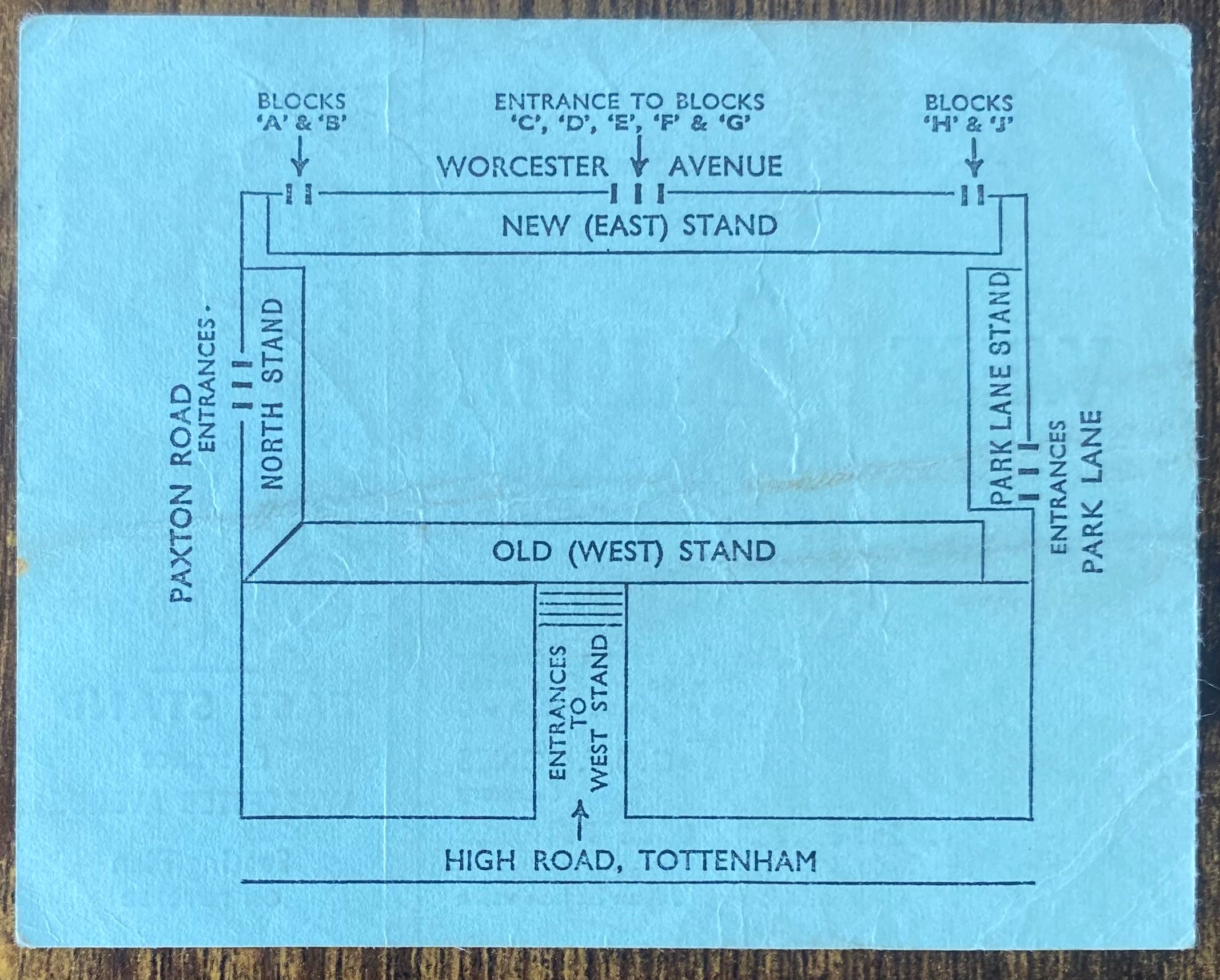 1971/72 ORIGINAL DIVISION ONE TICKET TOTTENHAM HOTSPUR V WEST HAM UNITED