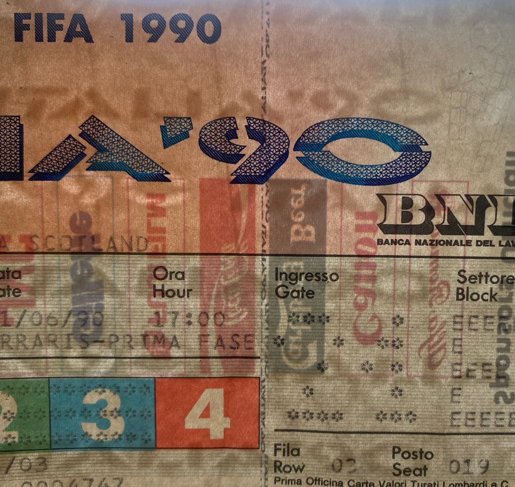 1990 ORIGINAL WORLD CUP 1ST ROUND UNUSED TICKET SCOTLAND V COSTA RICA @ GENOA